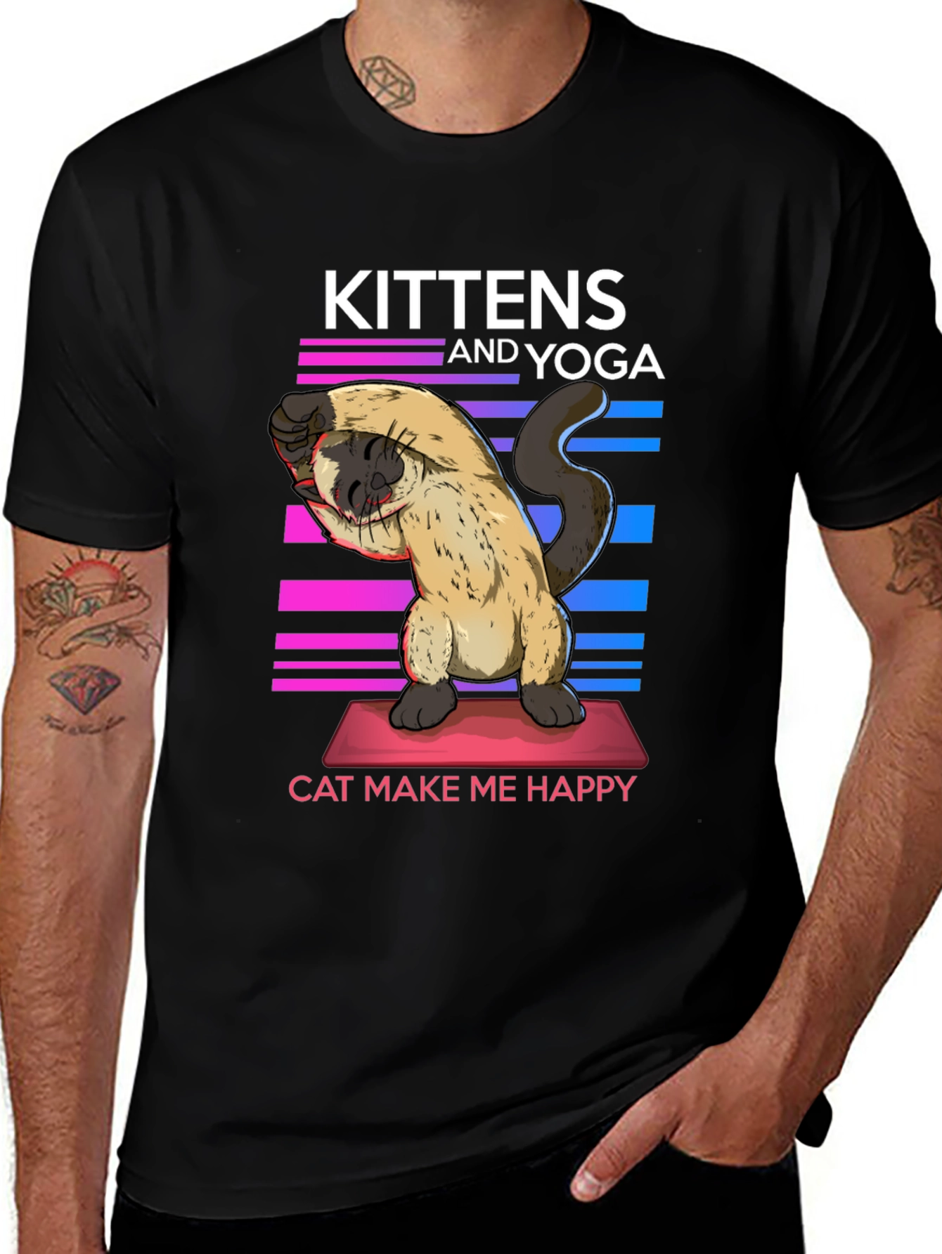 Variant 3 of Kittens & Yoga Cat Lover T-Shirt