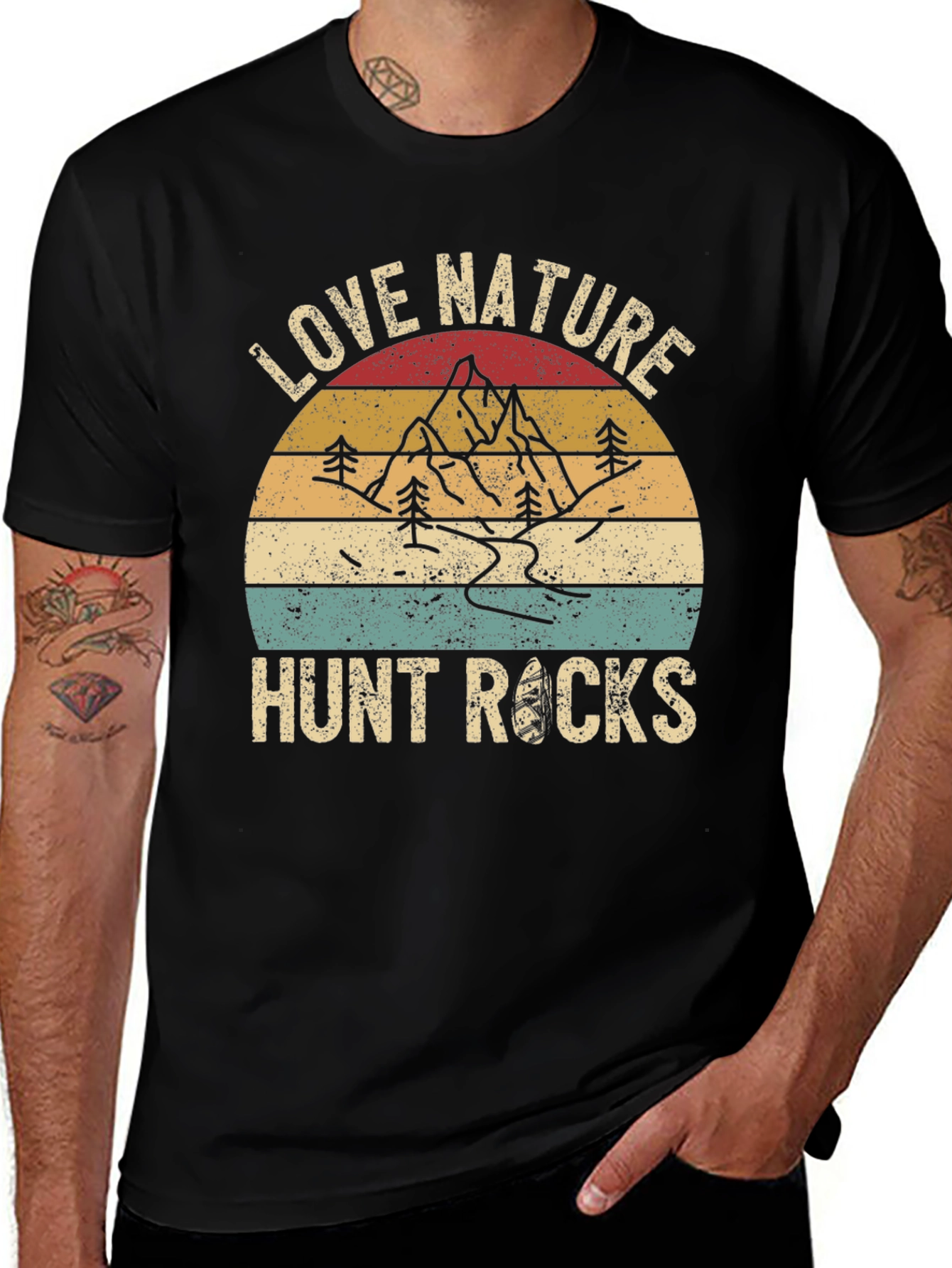 Variant 14 of Love Nature Hunt Rocks Graphic Tee
