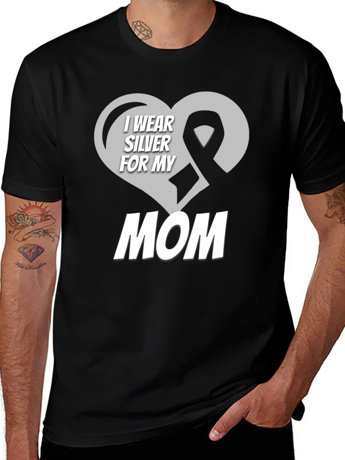 I Wear Silver For My Mom T-Shirt