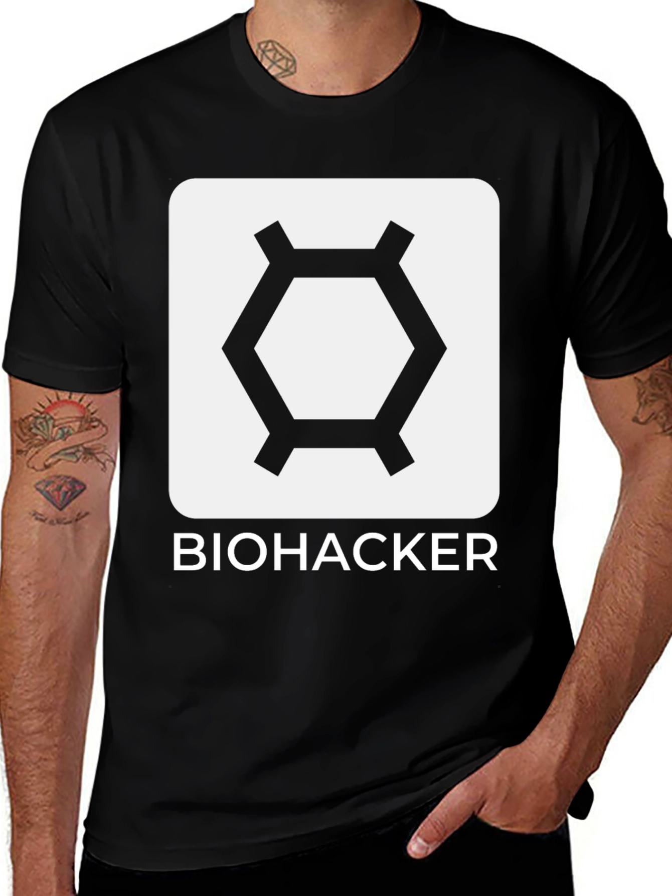 Biohacker Graphic Tee - Black