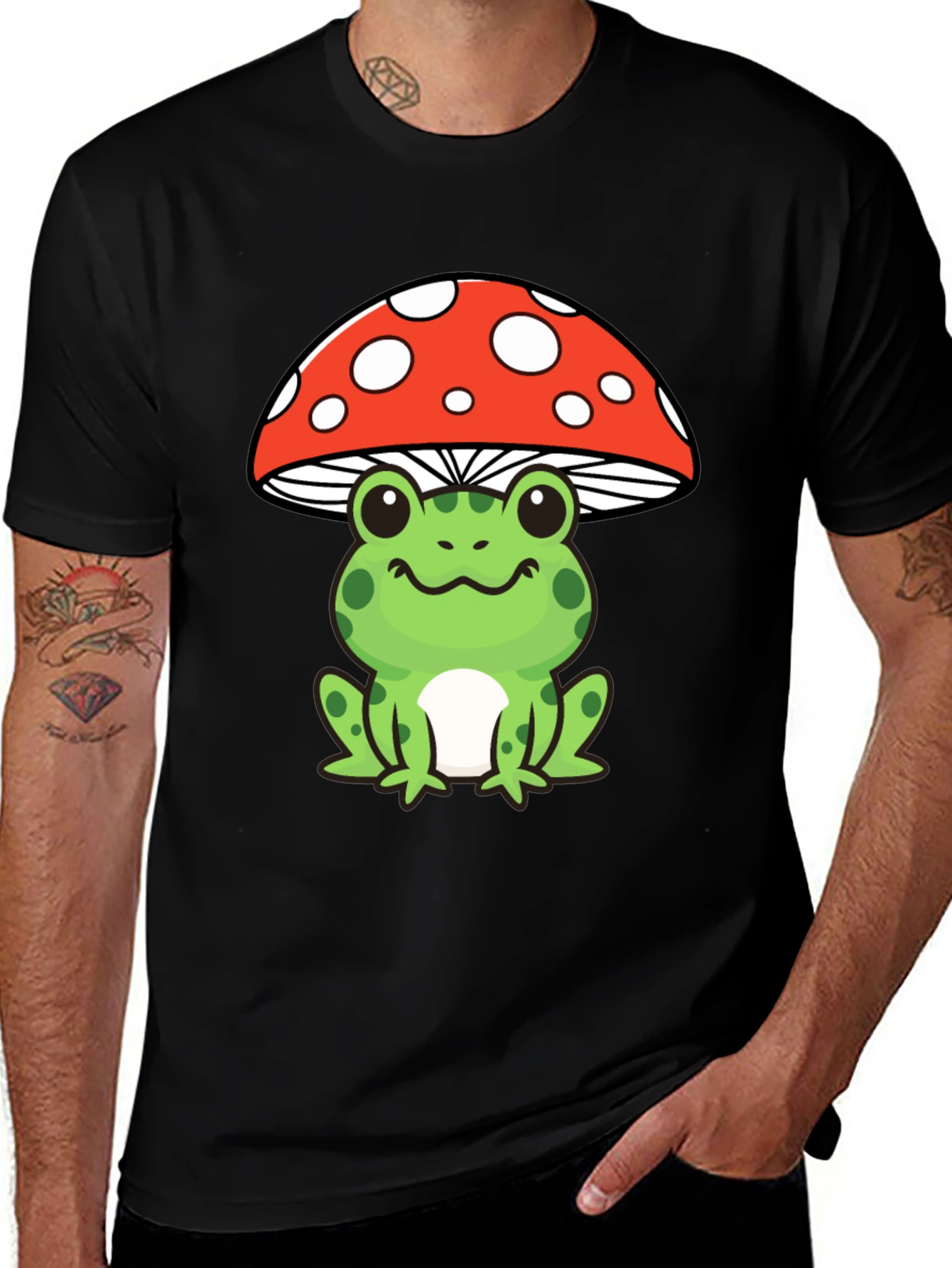 Variant 2 of Cute Frog Under Mushroom T-Shirt