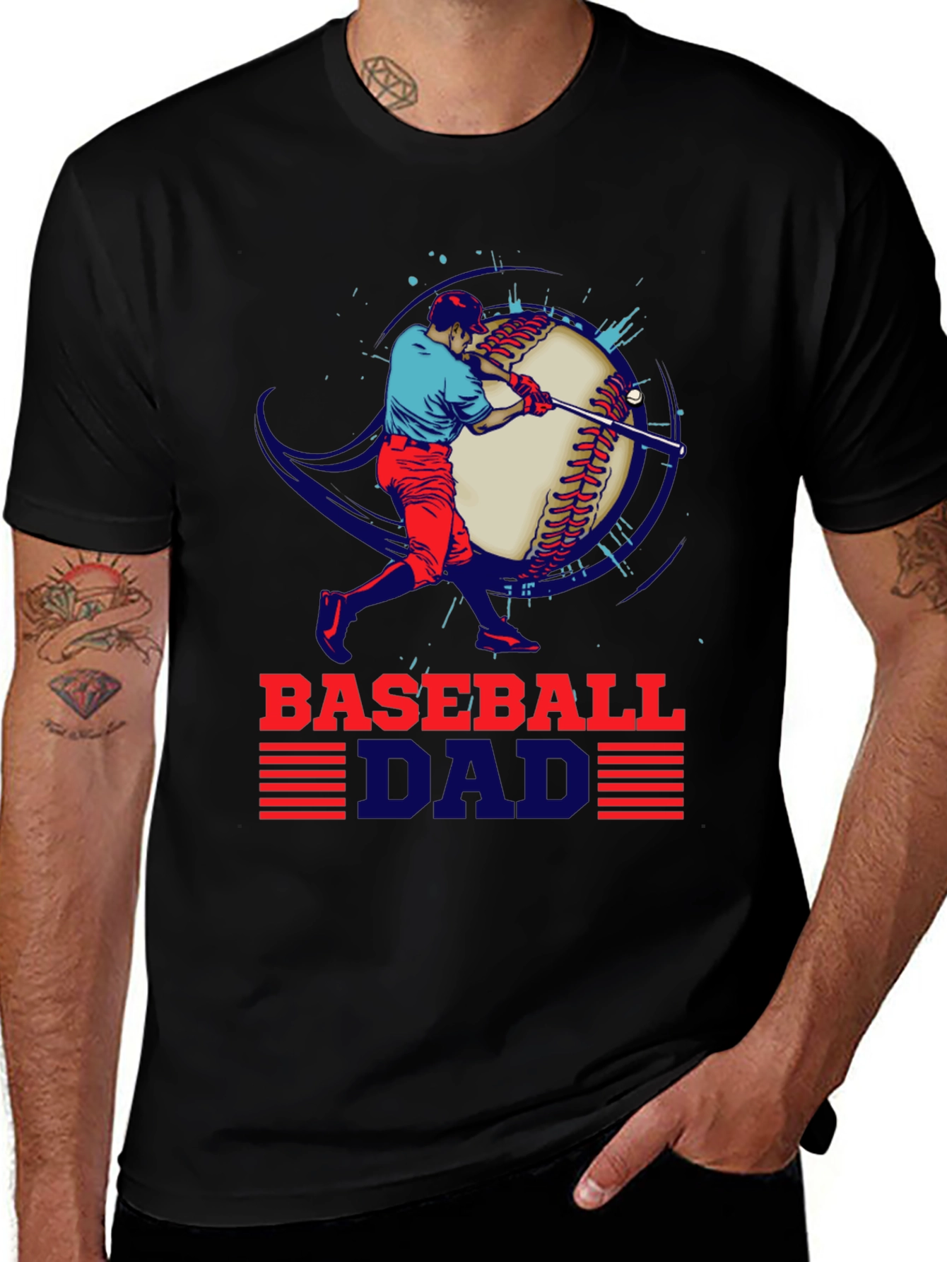 Variant 22 of Baseball Dad Graphic Tee