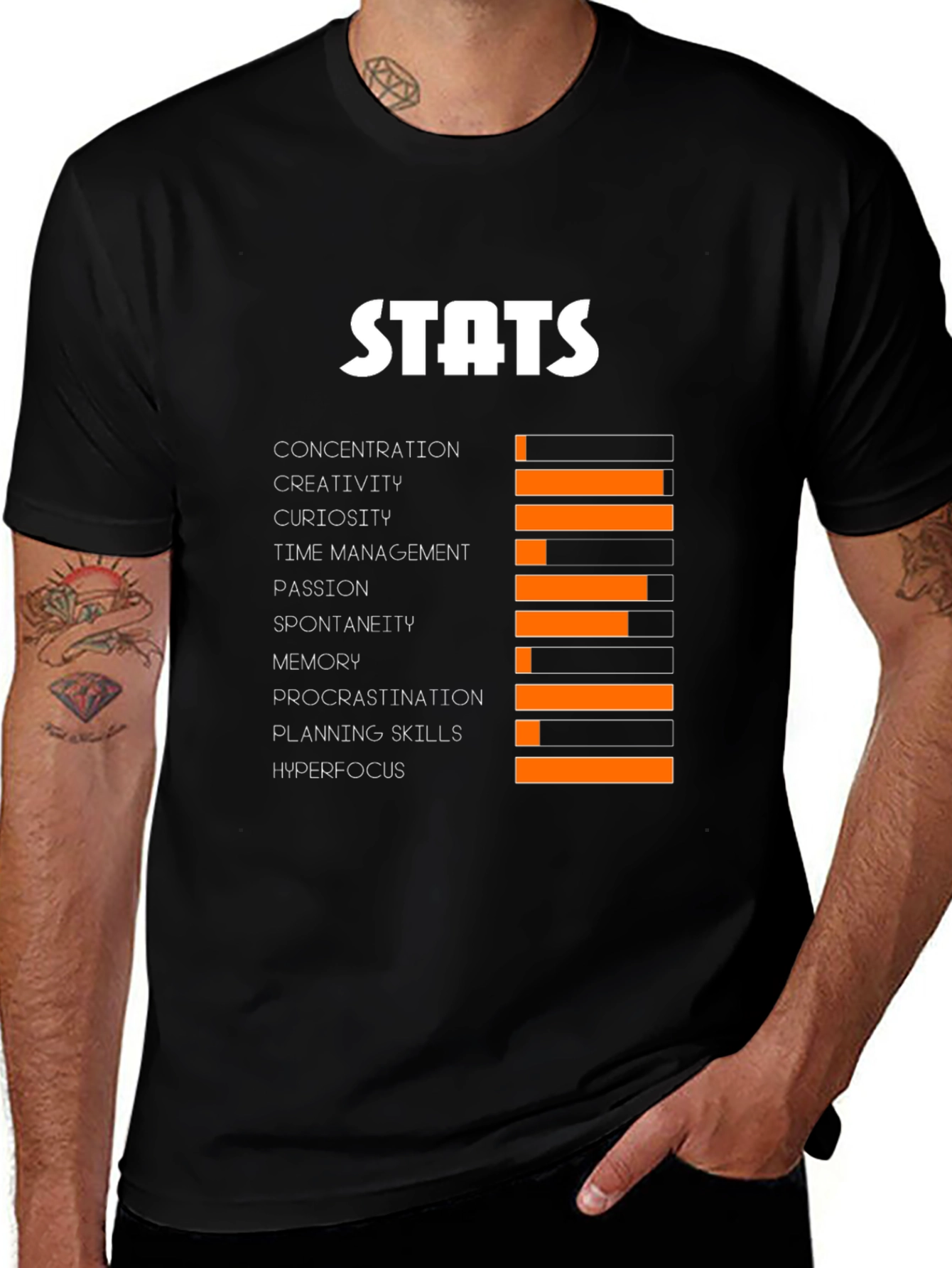 Variant 23 of Stats Graphic Novelty T-Shirt