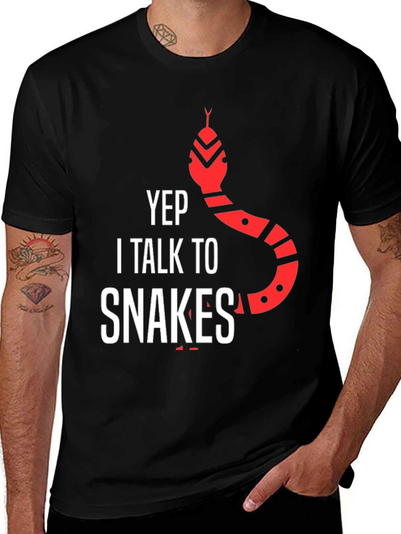 Variant 11 of Yep I Talk to Snakes Graphic Tee