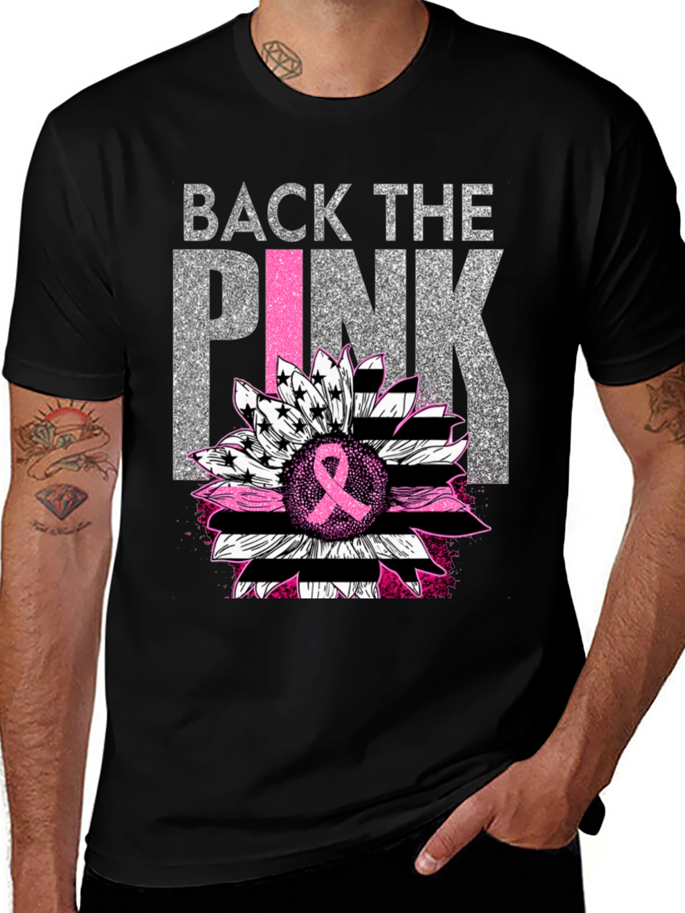 Variant 16 of Back The Pink Breast Cancer Awareness T-Shirt