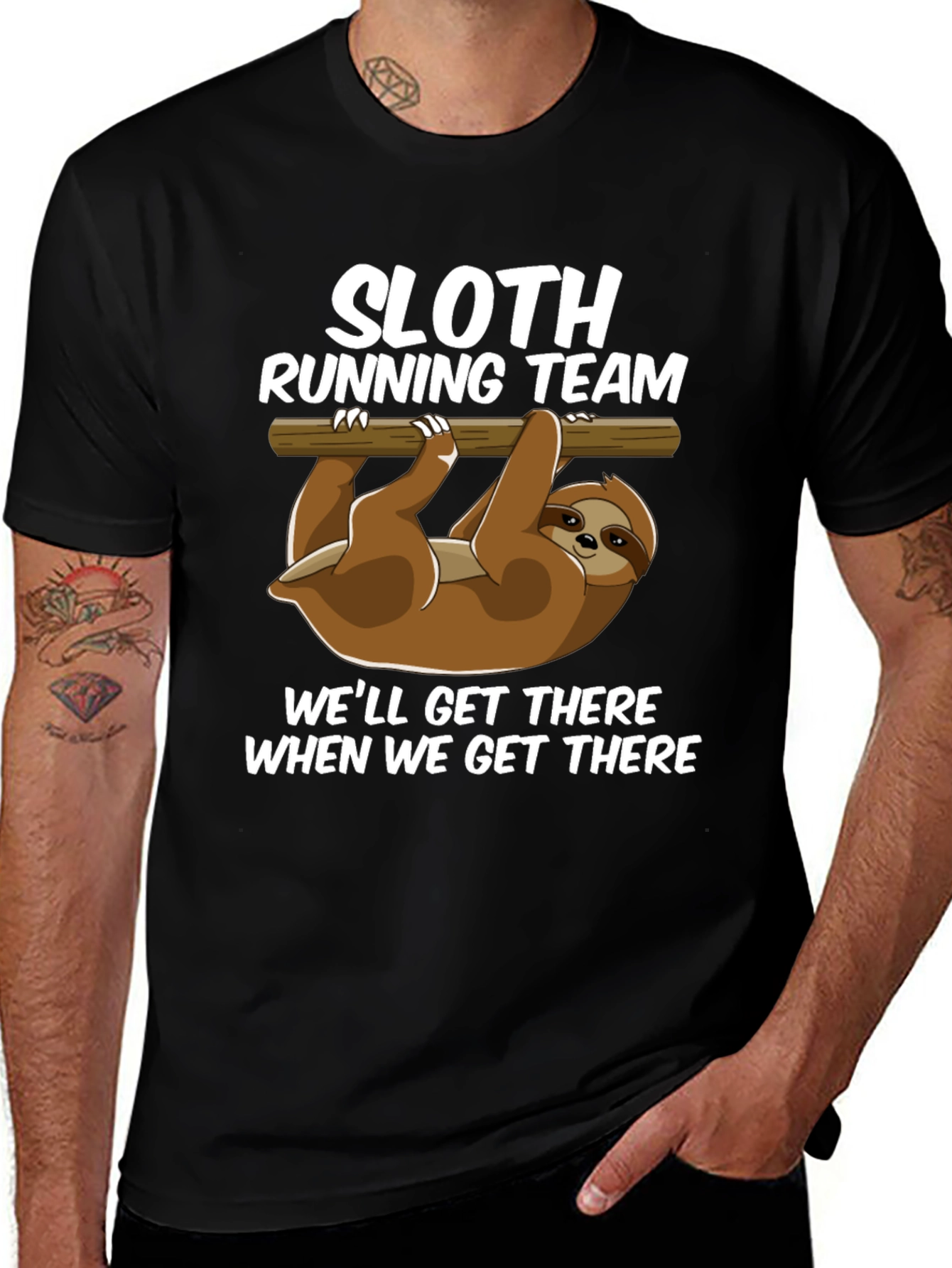 Variant 22 of Sloth Running Team Funny T-Shirt