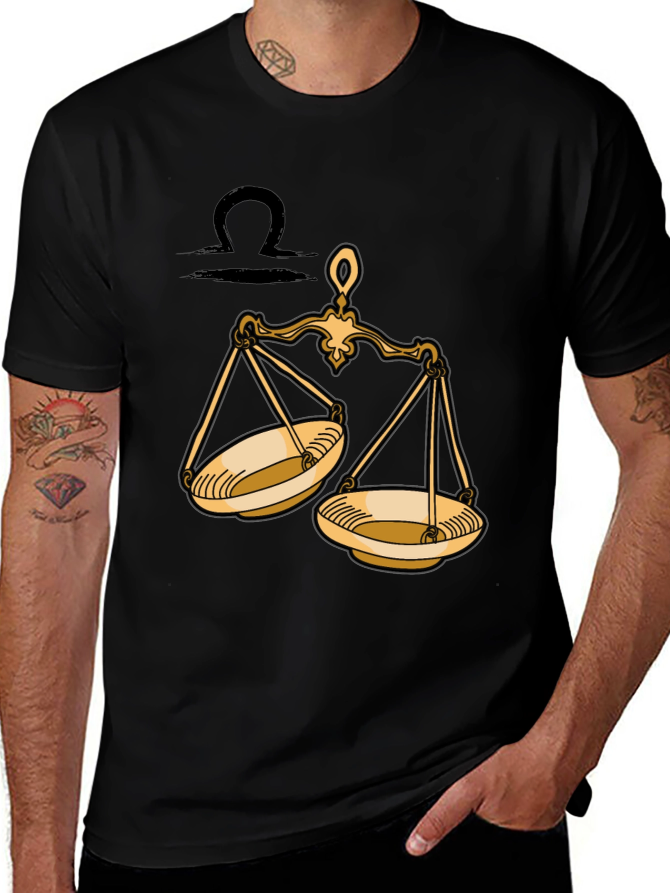 Libra Zodiac Sign Graphic T-Shirt