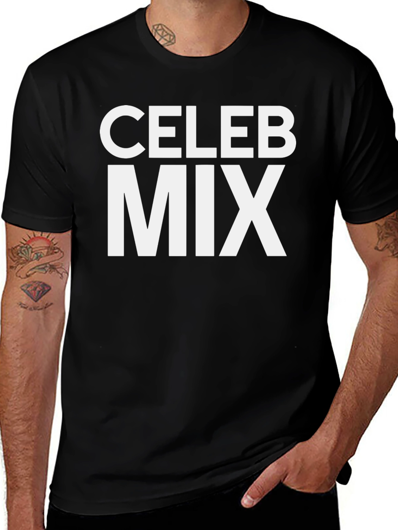 Variant 19 of Celeb Mix Black Graphic Tee