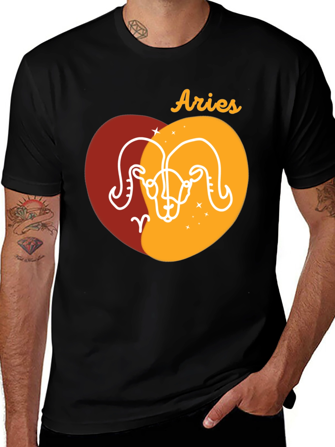 Variant 17 of Aries Zodiac Graphic Tee - Stylish Astrology T-Shirt
