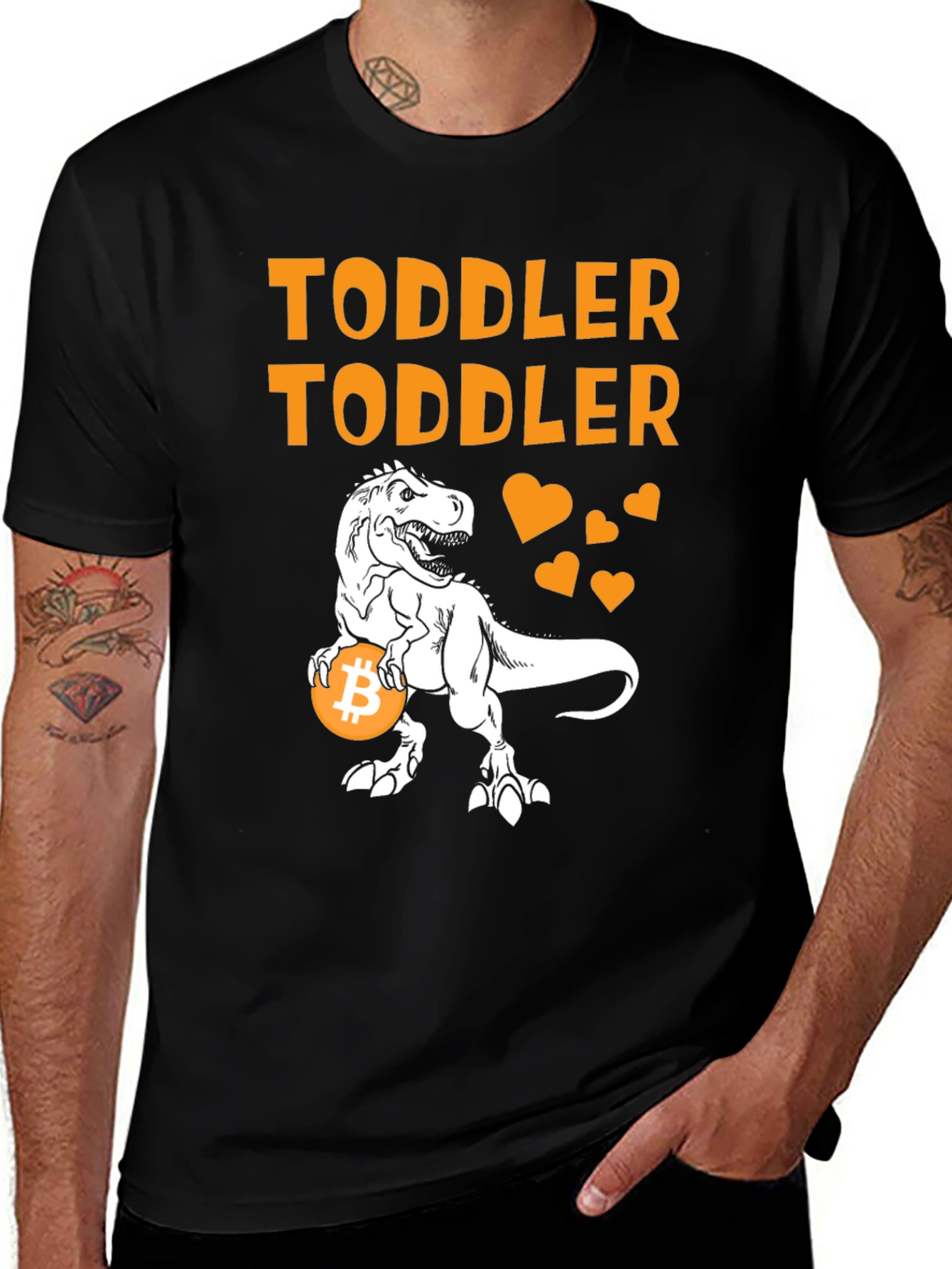 Toddler Bitcoin T-Rex Graphic Tee