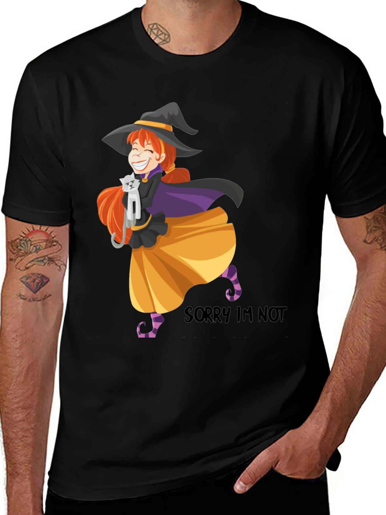 Witch Cat T-Shirt - Halloween Graphic Tee
