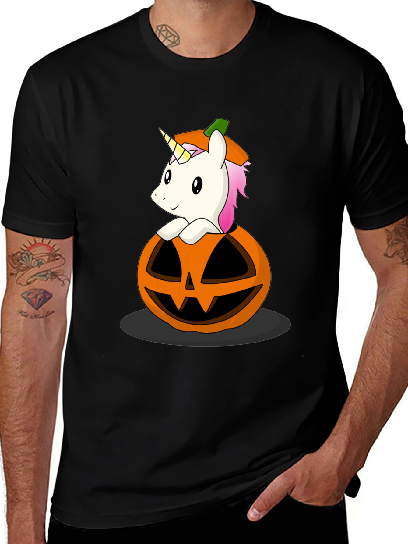 Variant 16 of Unicorn Pumpkin Halloween Graphic T-Shirt