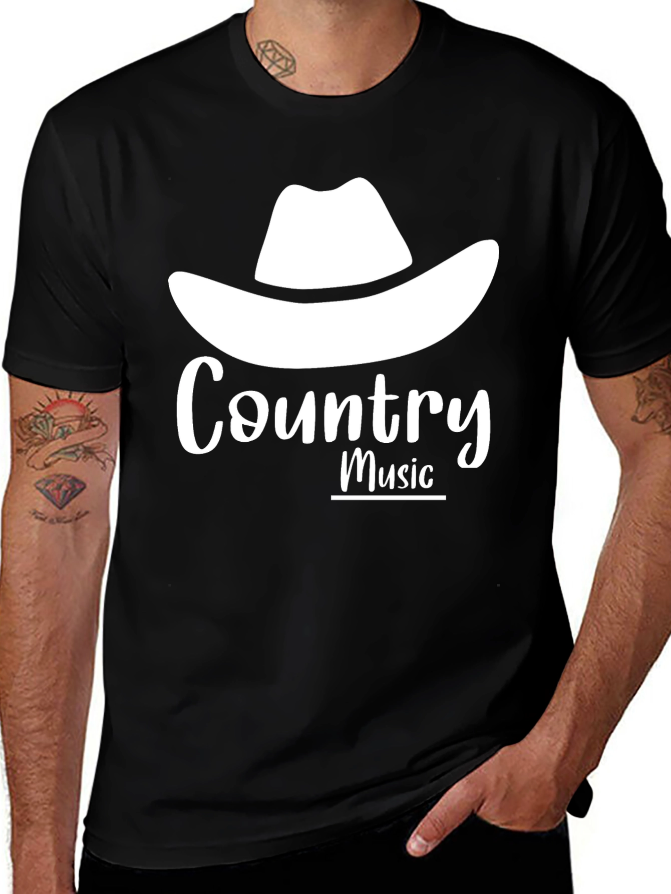 Variant 23 of Country Music Cowboy Hat T-Shirt
