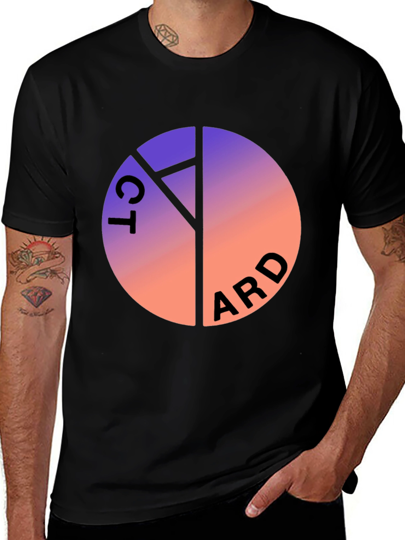 Variant 5 of Gradient Circle Graphic Tee - Cool Casual Style
