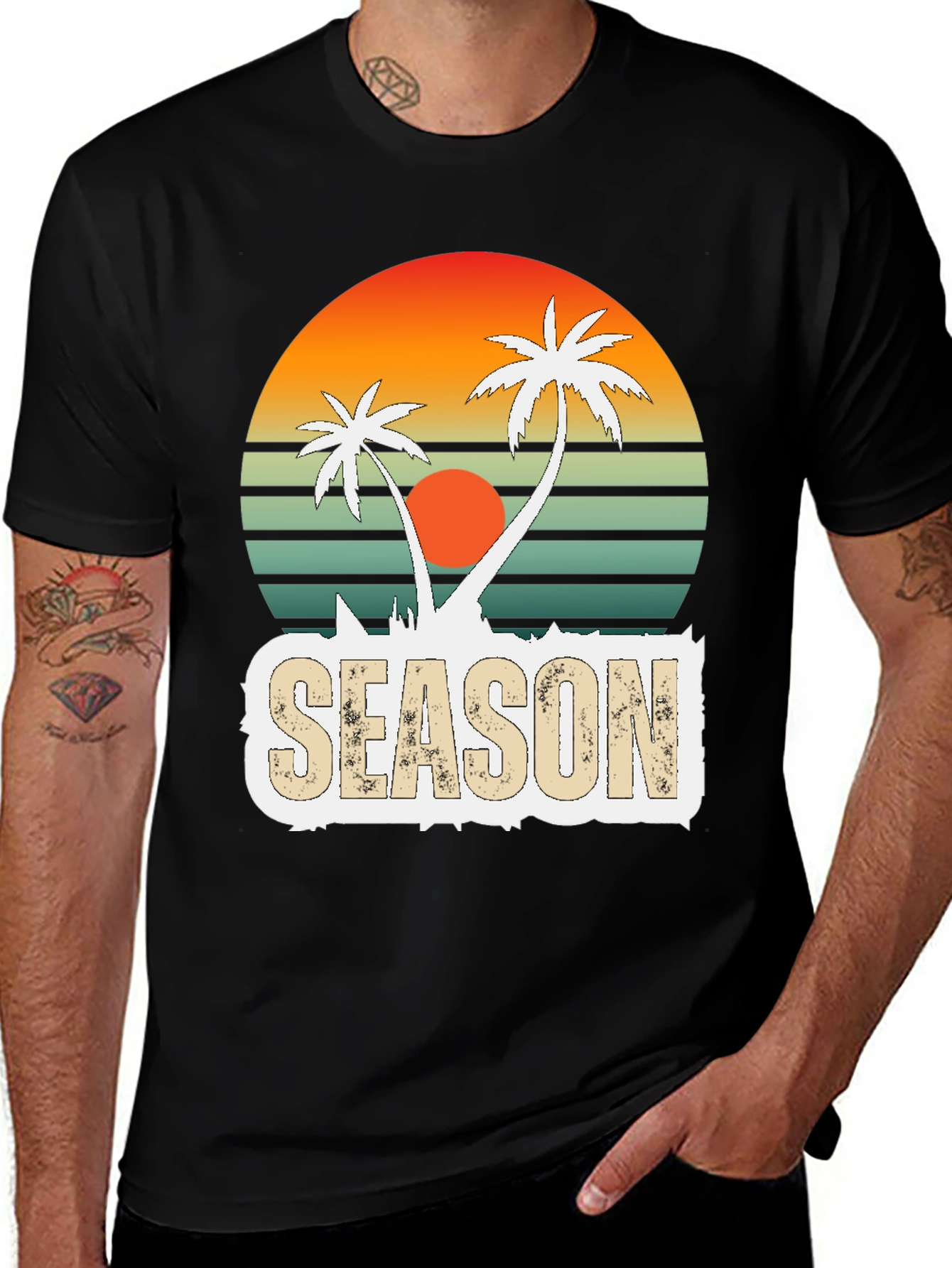 Variant 14 of Retro Palm Tree Season T-Shirt