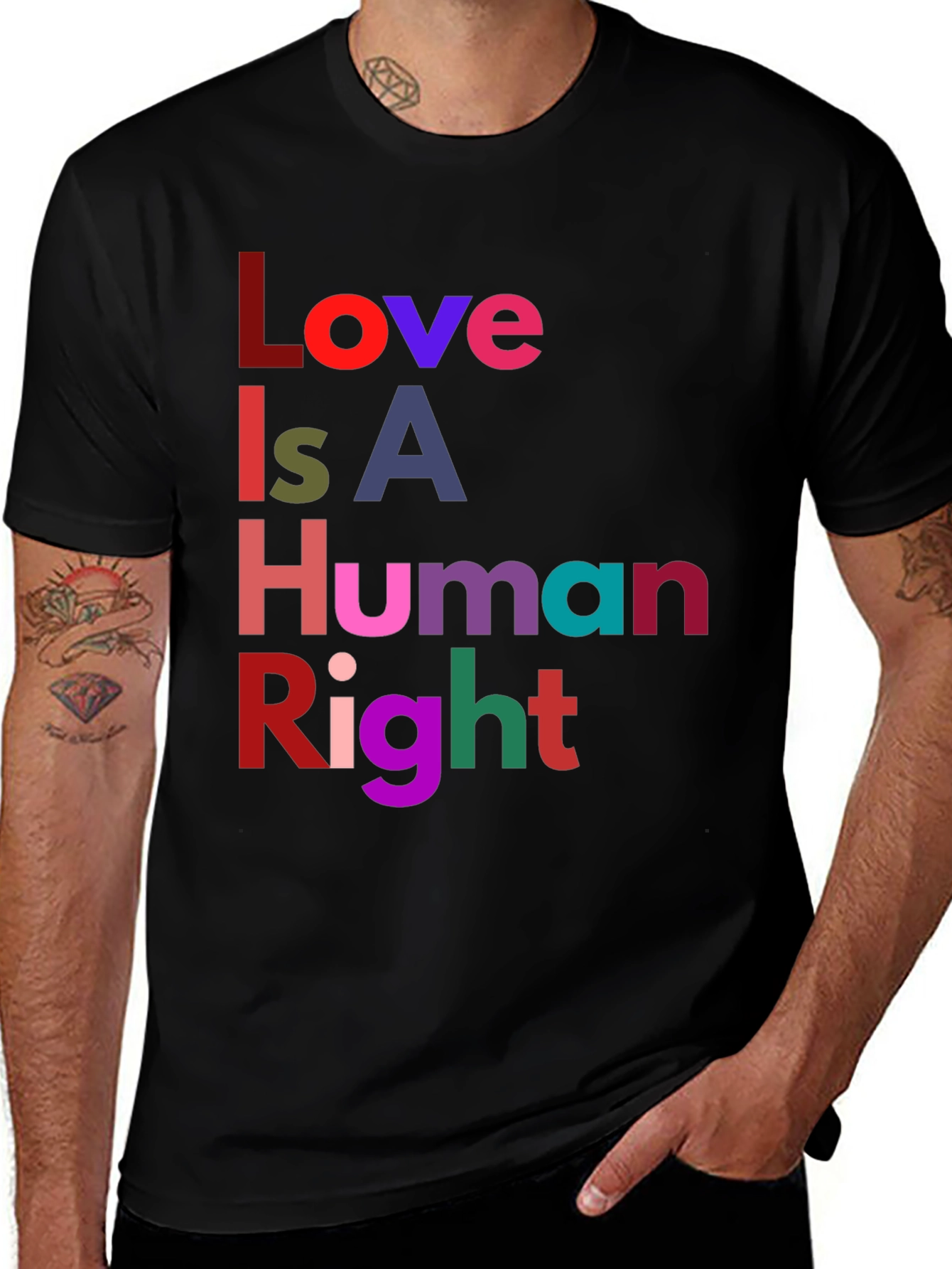 Variant 9 of Love Is A Human Right Graphic Tee
