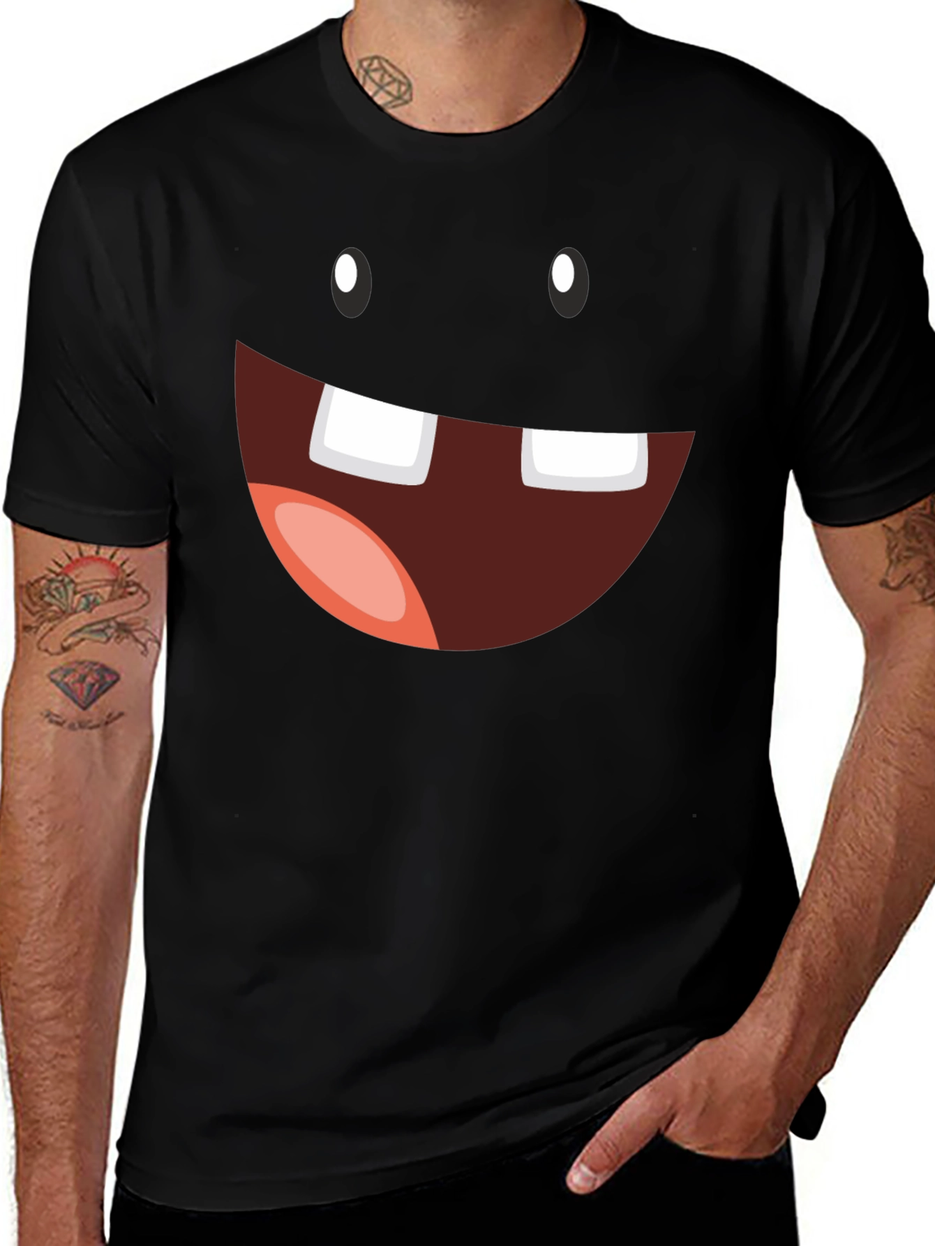 Variant 18 of Funny Face Black T-Shirt