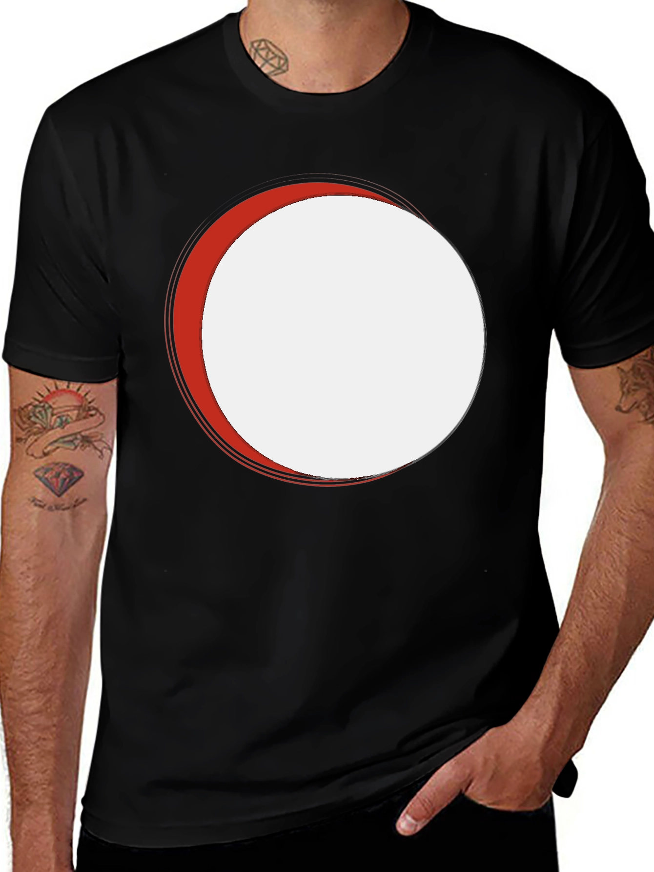 Variant 26 of Modern Graphic Tee with Circle Design