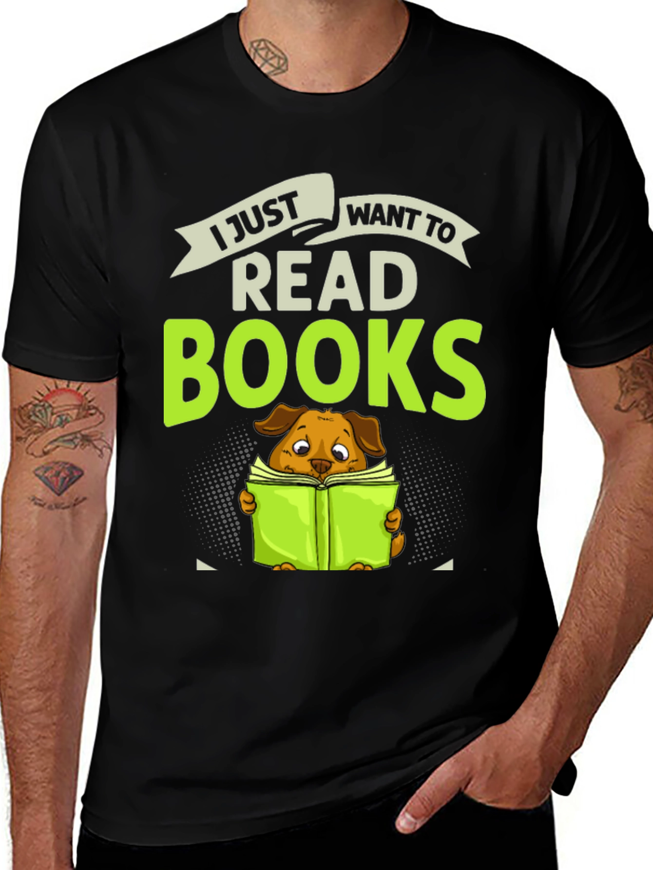 Variant 7 of Dog Lover T-Shirt - I Just Want To Read Books