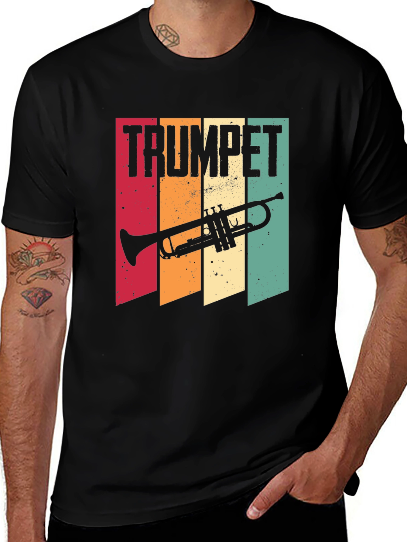 Variant 12 of Retro Trumpet T-Shirt - Vintage Style Music Tee