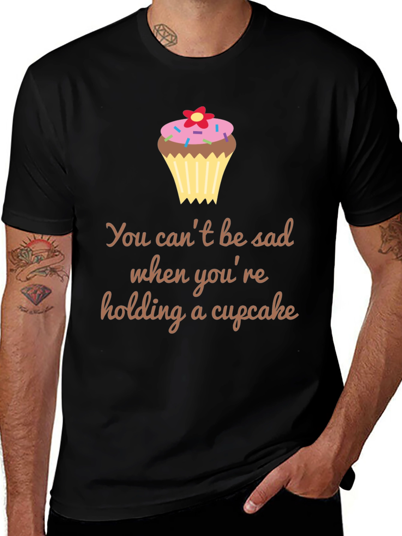 Variant 17 of Cupcake Happiness Graphic Tee - Black