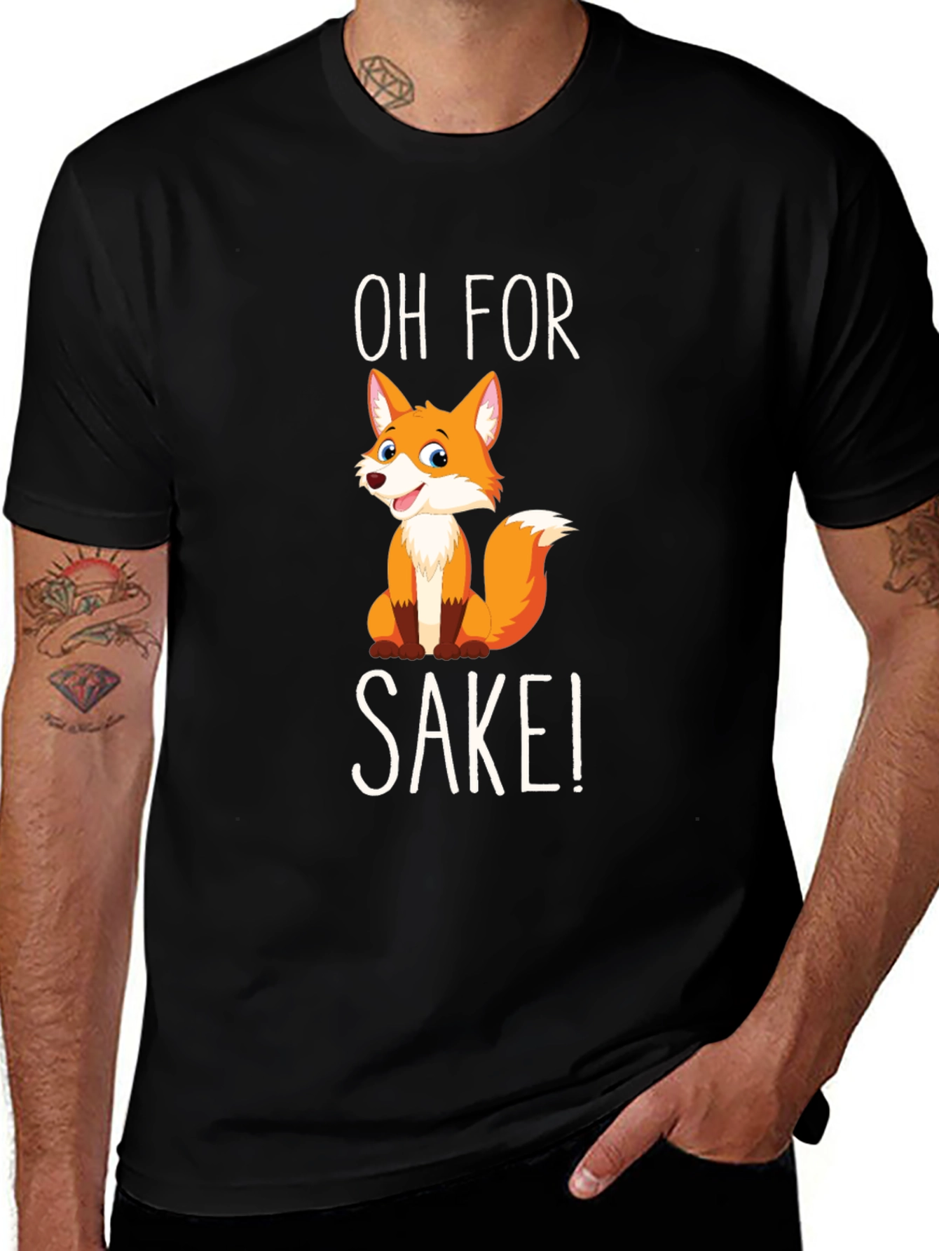 Variant 3 of Funny Fox Graphic T-Shirt - Oh For Fox Sake!