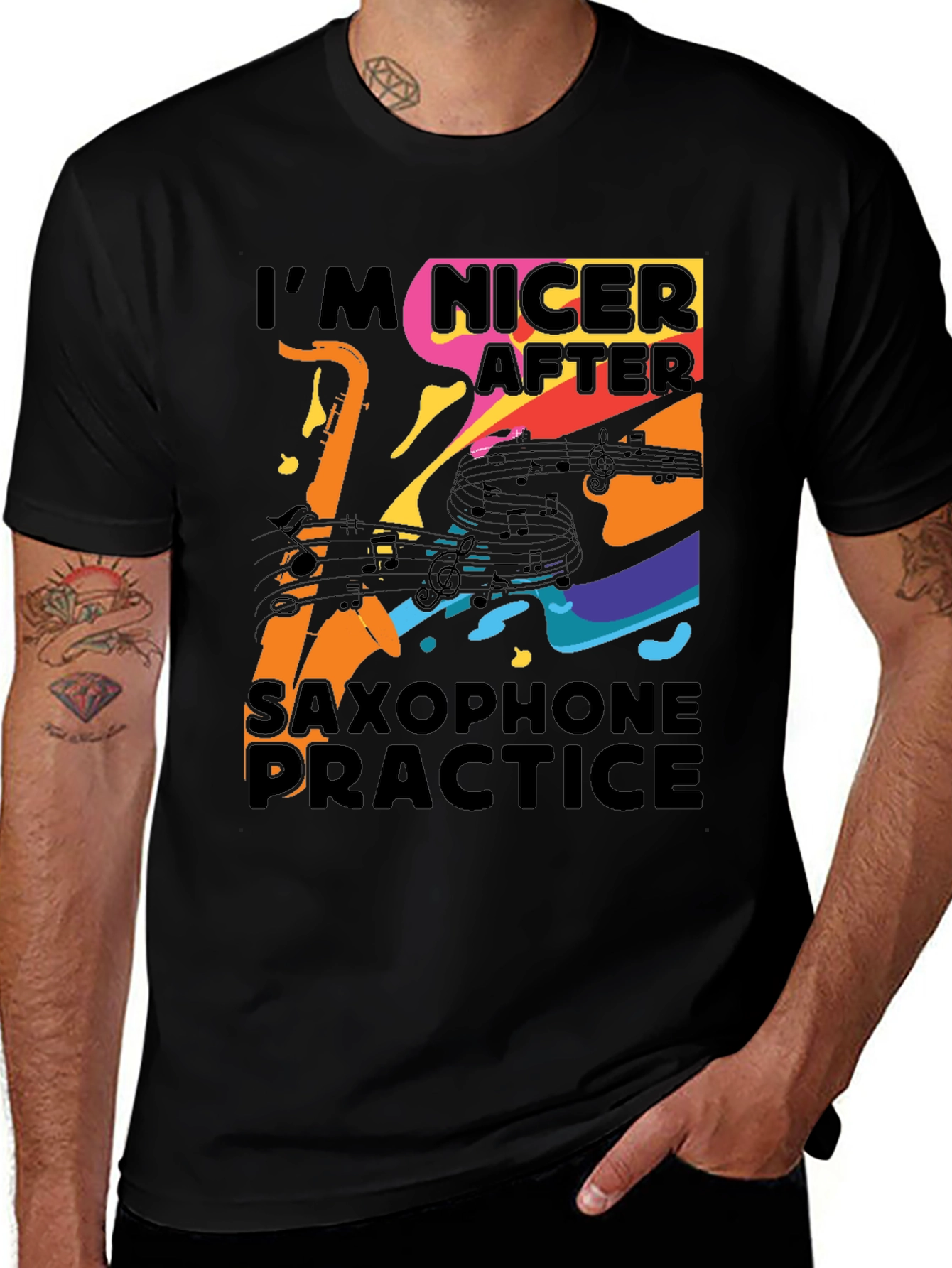 Variant 12 of I'm Nicer After Saxophone Practice T-Shirt