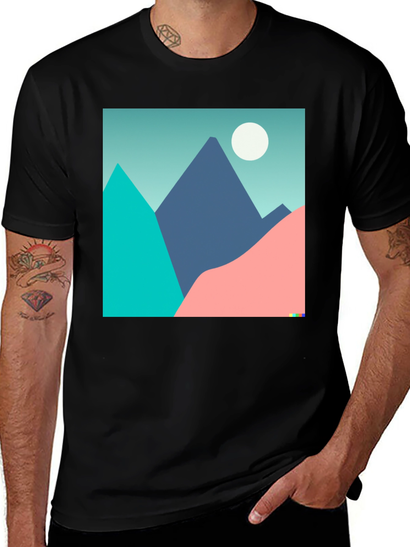 Variant 24 of Geometric Mountain Graphic Tee