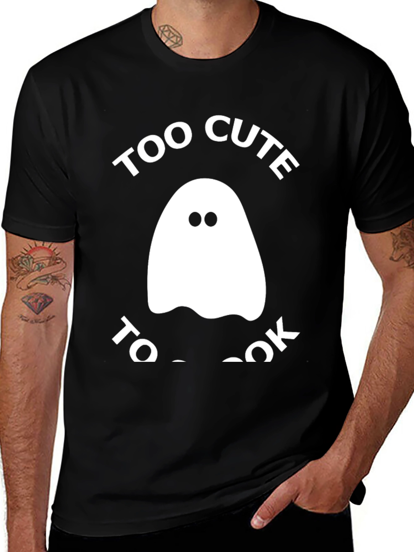 Variant 26 of Too Cute to Spook Ghost Graphic Tee