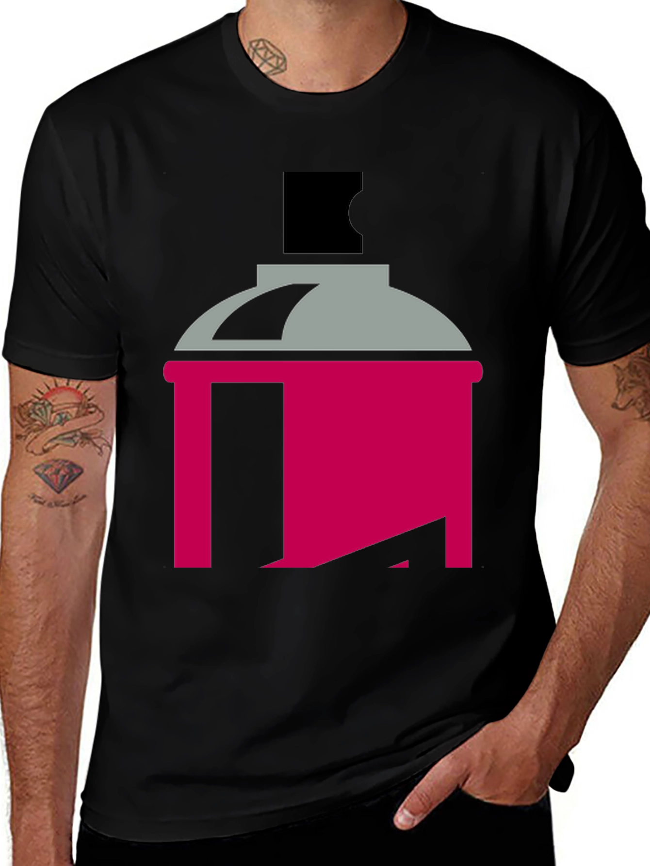 Variant 30 of Spray Paint Can Graphic Tee - Modern Art Style