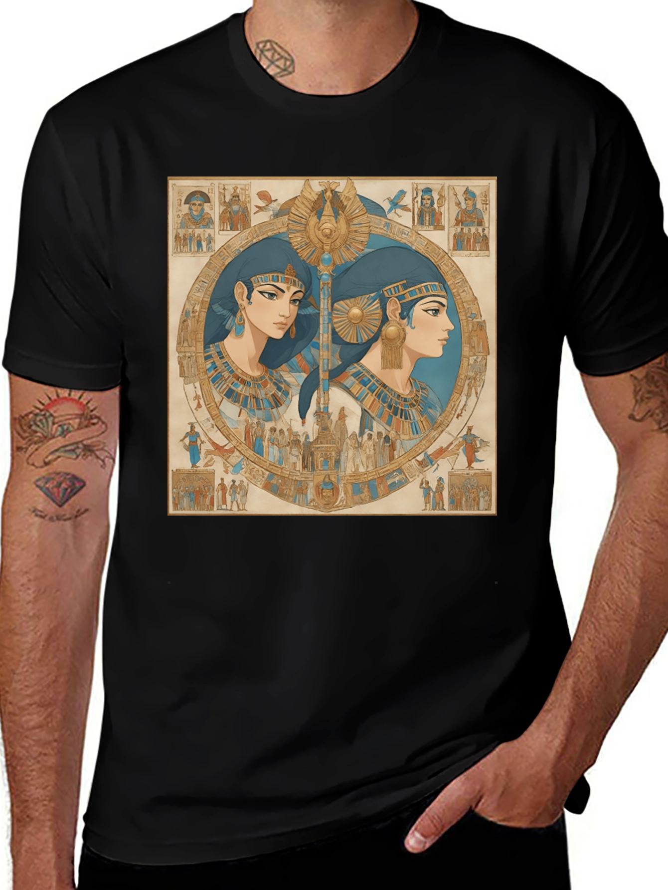 Variant 30 of Egyptian Art Black T-Shirt