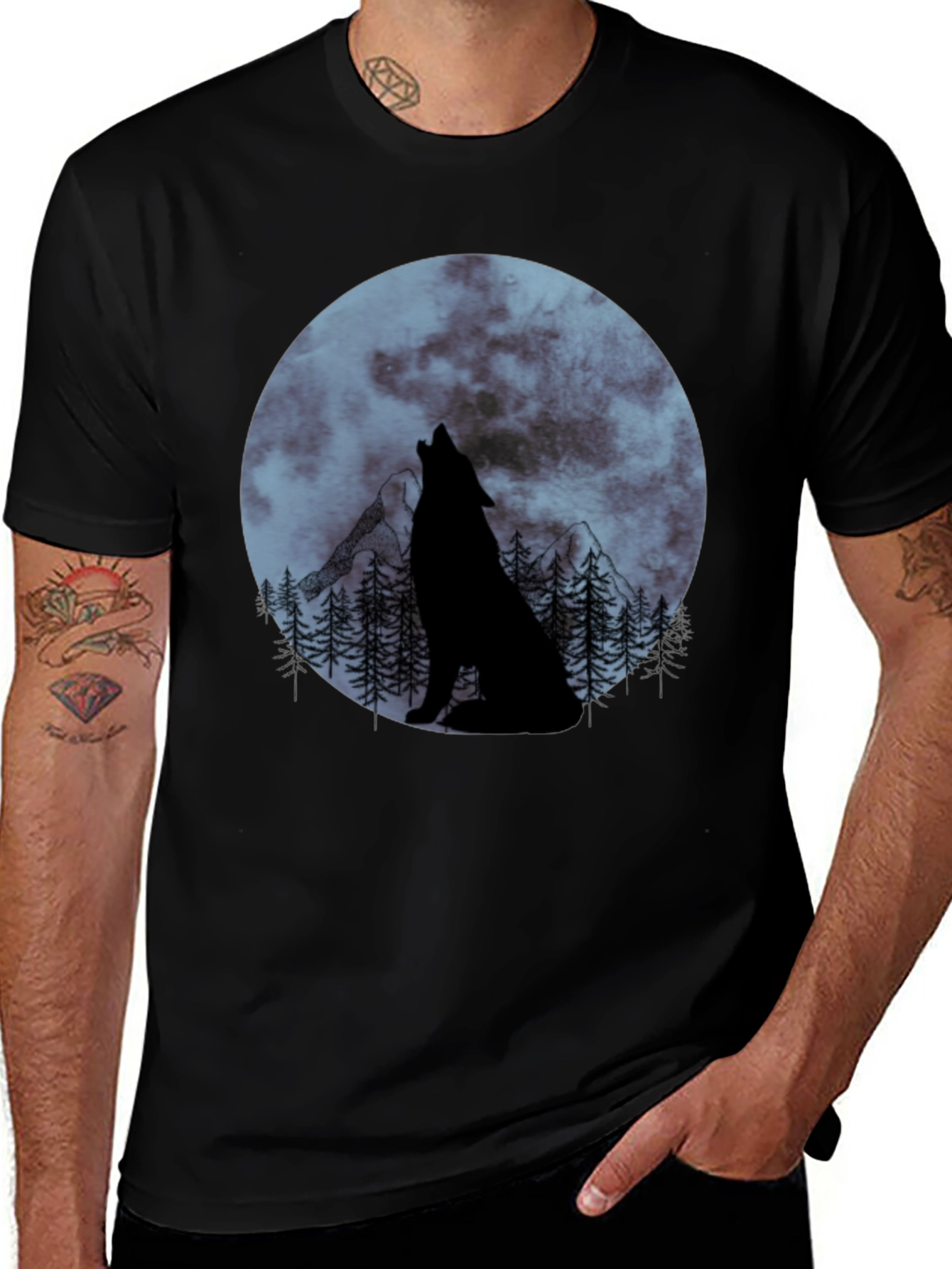Variant 28 of Wolf Moon T-Shirt