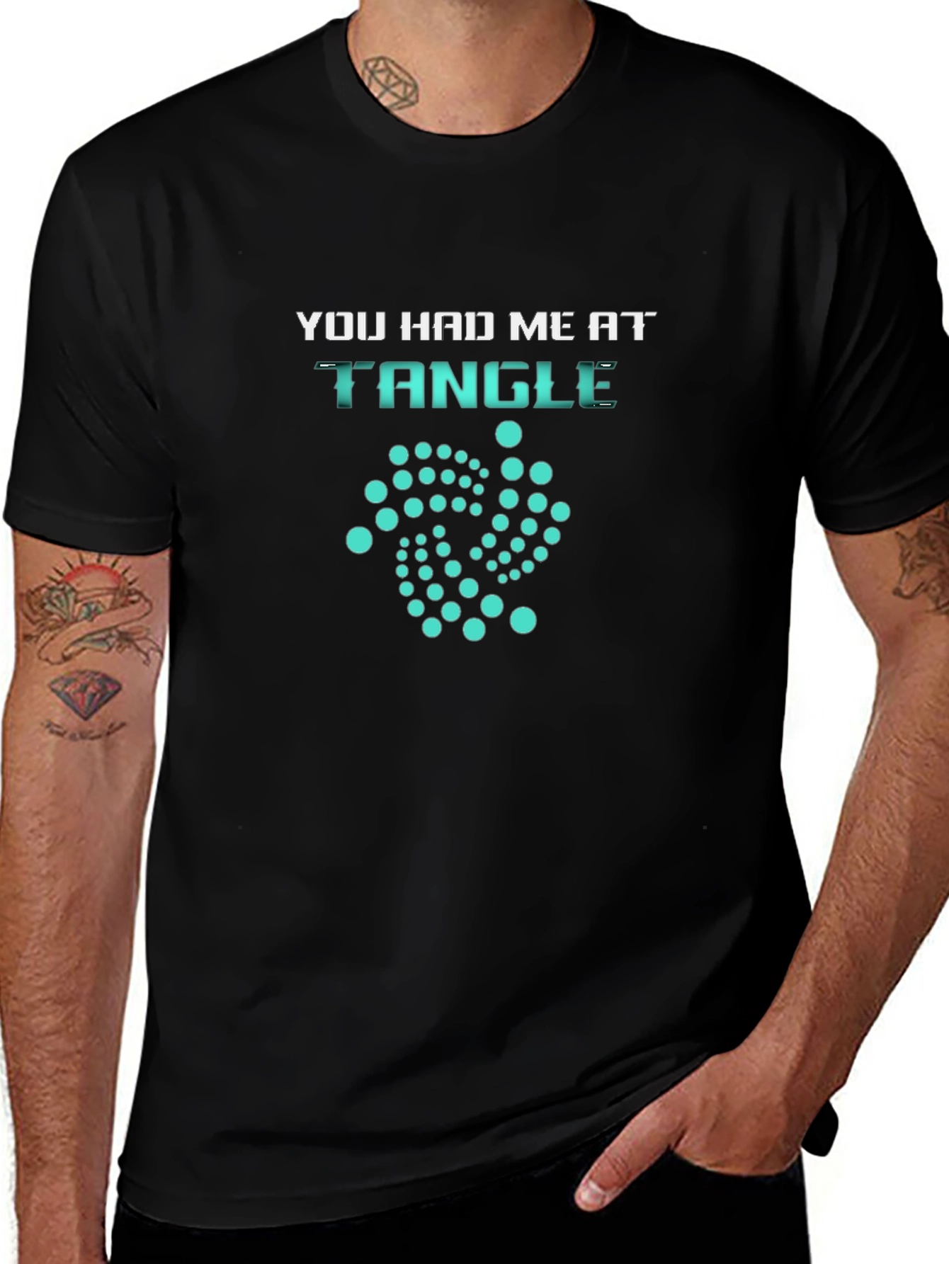 Variant 21 of You Had Me at Tangle Graphic Tee - Black