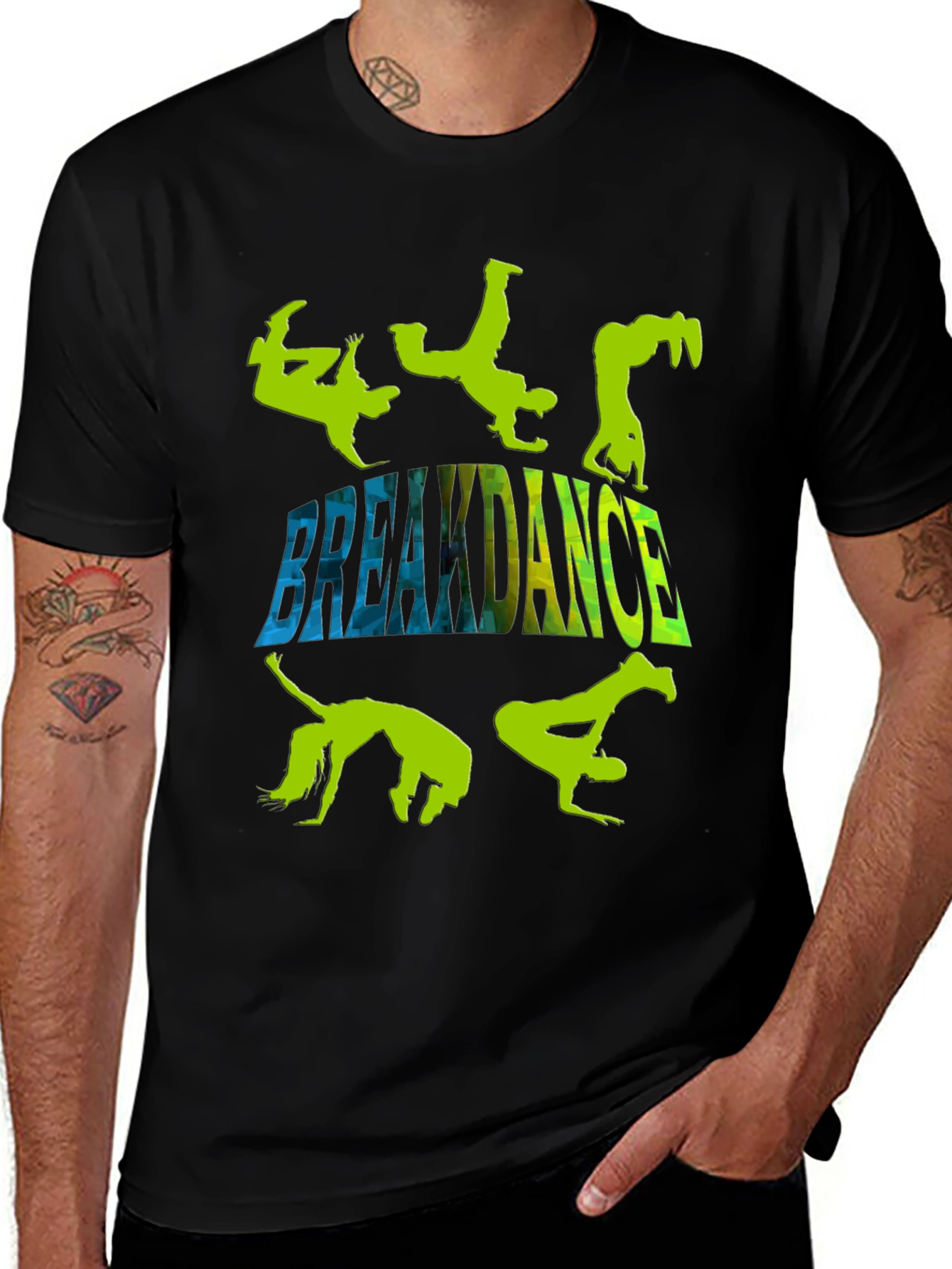 Variant 29 of Breakdance T-Shirt - Black Graphic Tee