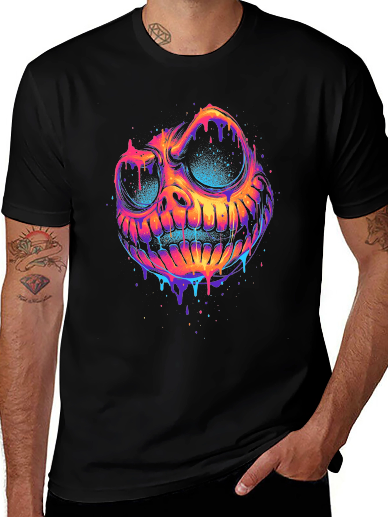 Variant 7 of Psychedelic Skull Graphic Tee - Bold & Unique
