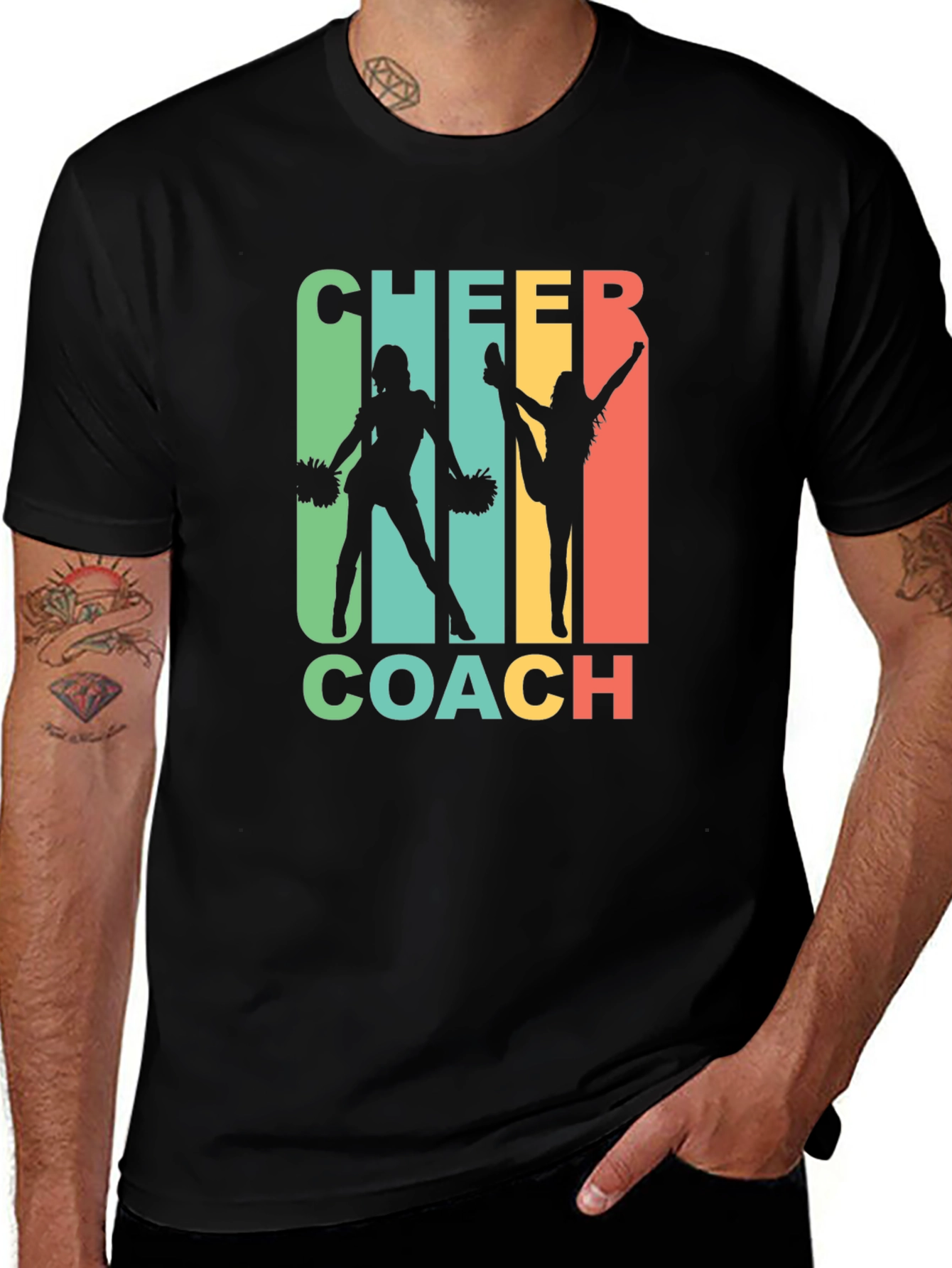 Variant 23 of Cheer Coach Retro Graphic T-Shirt