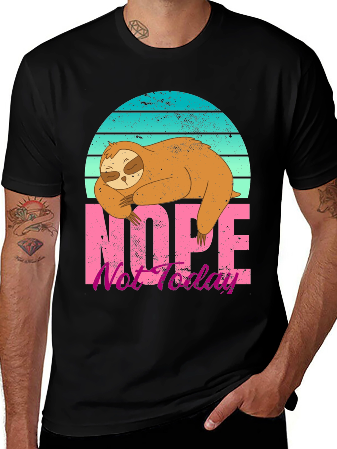 Variant 7 of Sloth Nope Not Today Graphic Tee