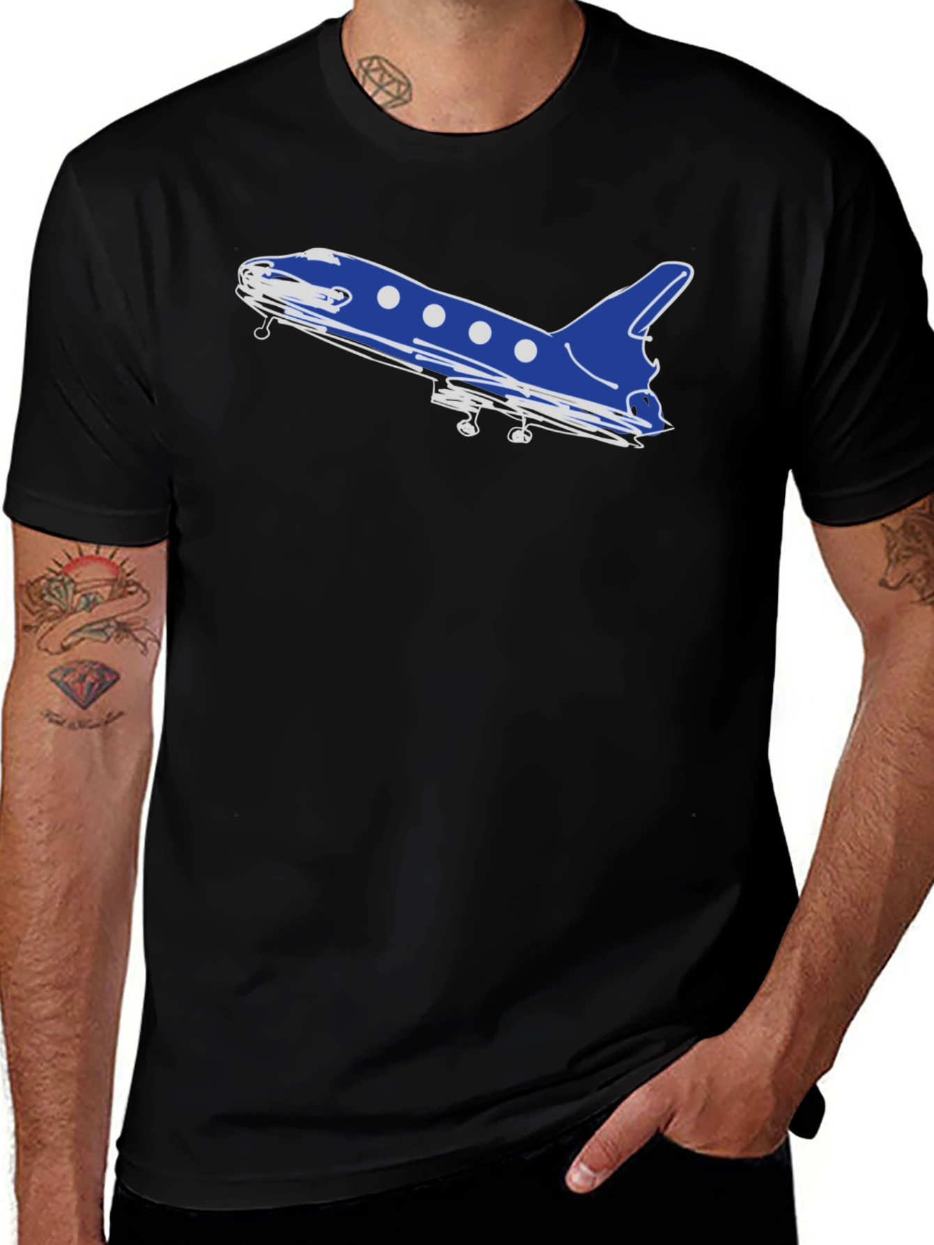 Variant 4 of Rocket Ship Graphic T-Shirt - Soft Cotton Blend