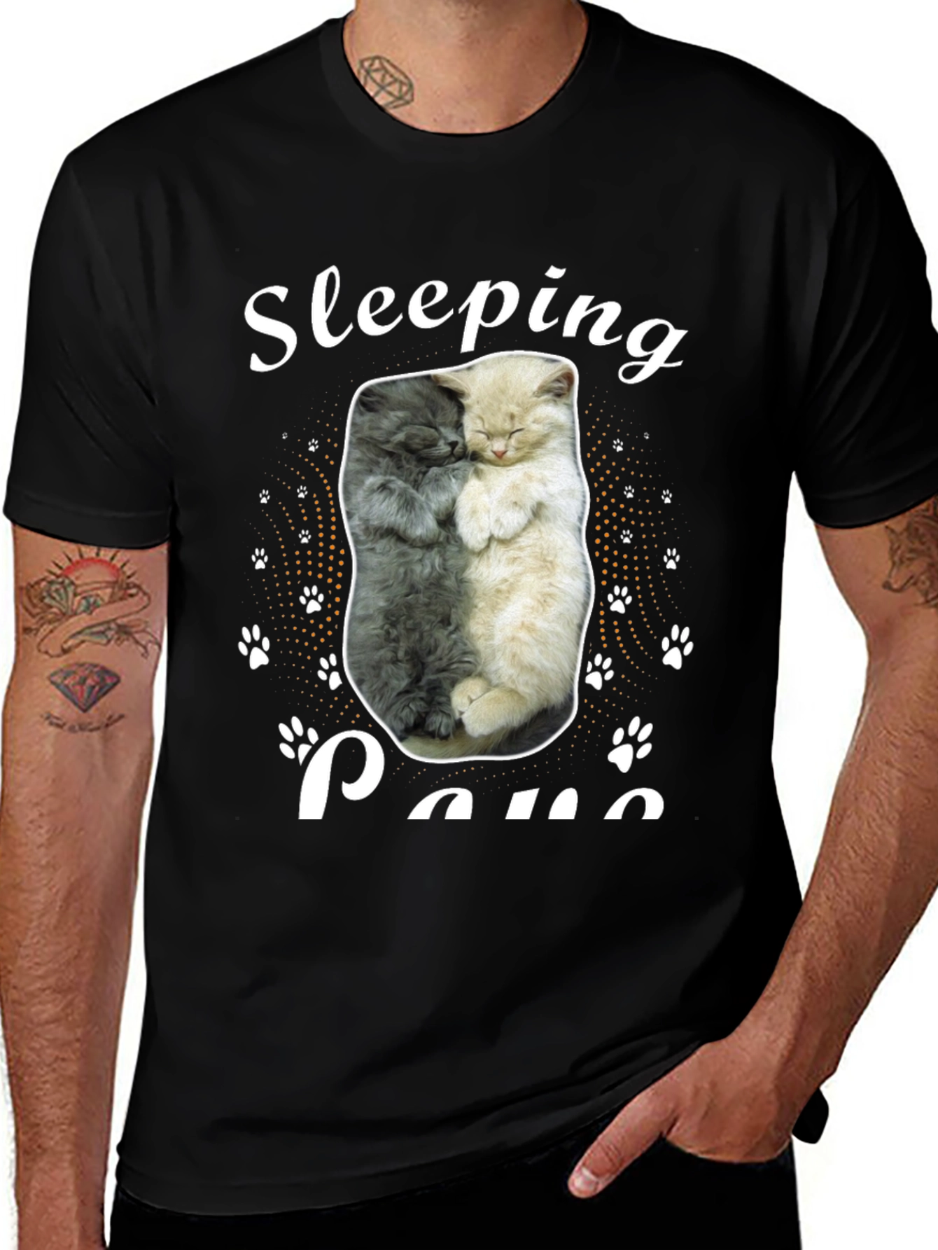Variant 5 of Sleeping Cats Graphic Tee - Cute Animal Lover Shirt