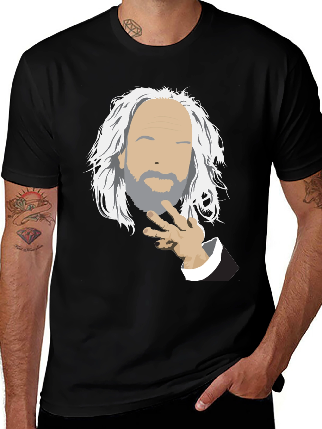 Variant 14 of Philosopher Graphic Tee - Black Cotton T-Shirt