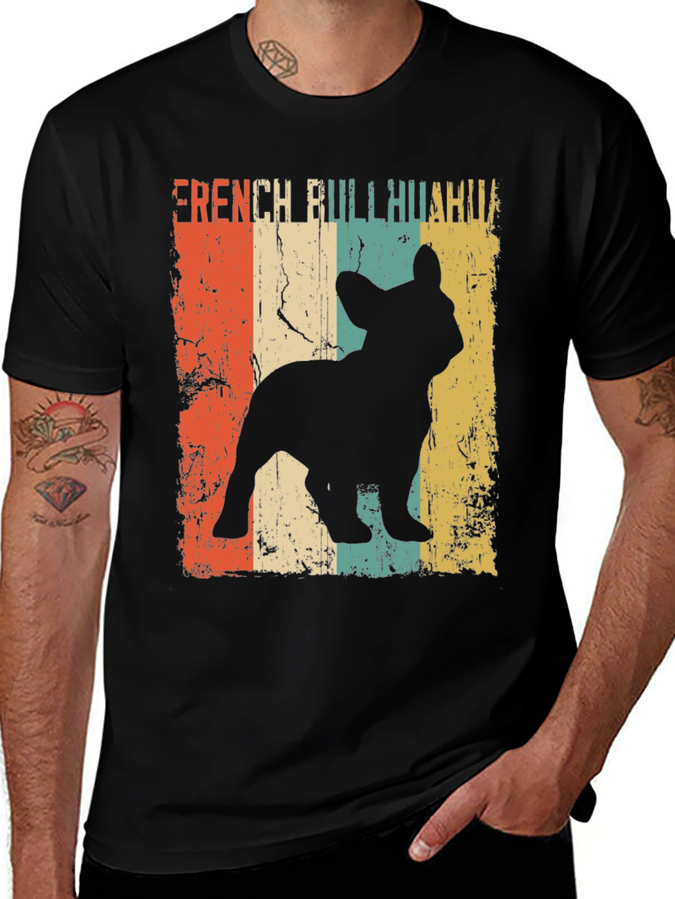Variant 22 of Retro French Bullhuahua Dog T-Shirt