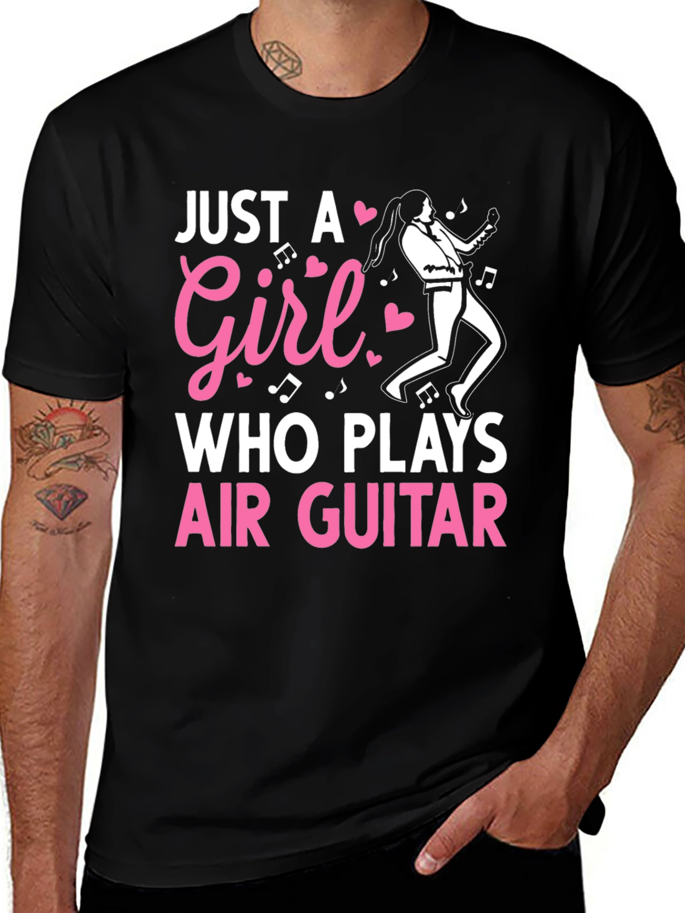 Variant 25 of Just a Girl Who Plays Air Guitar T-Shirt