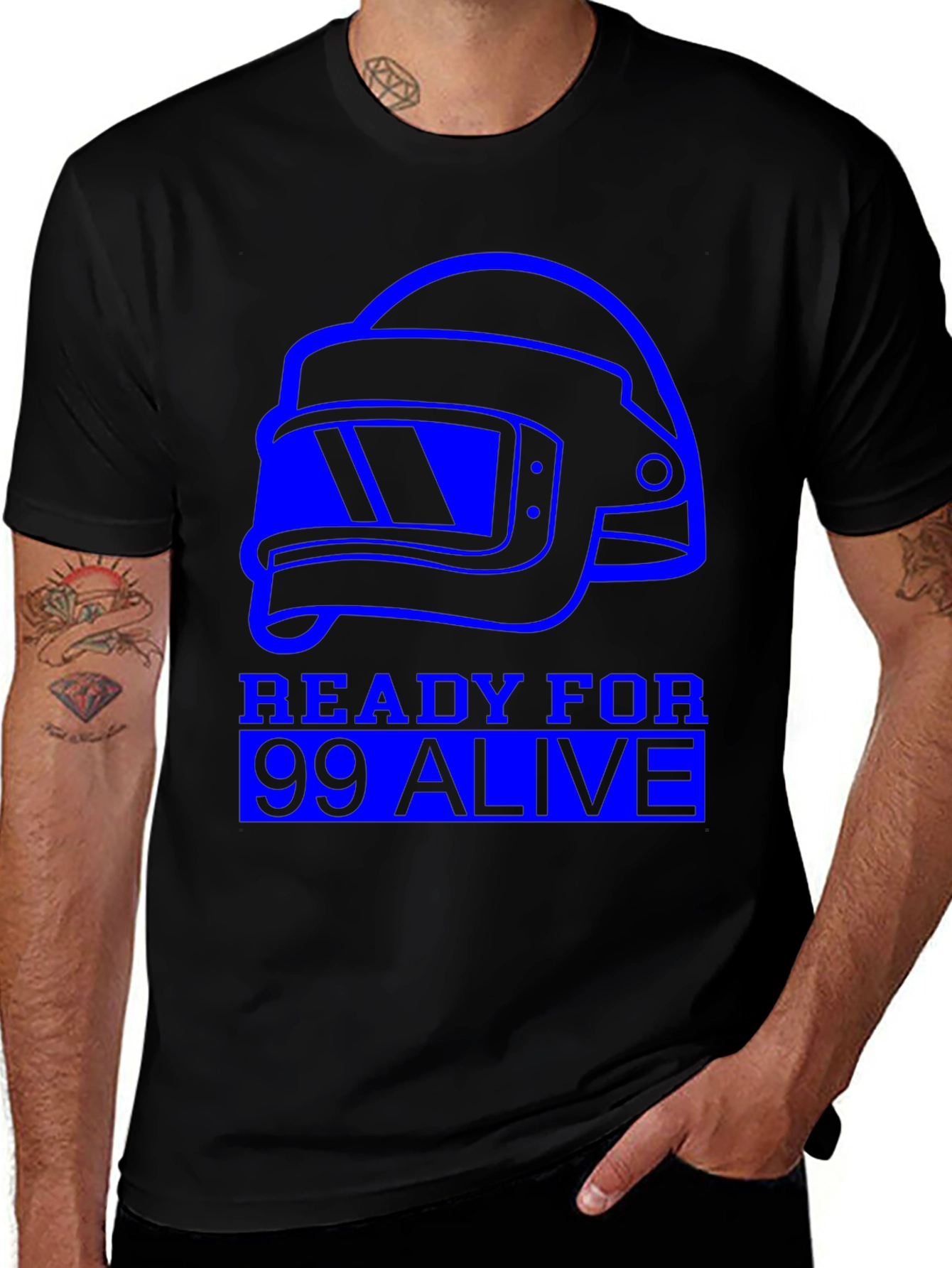 Ready for 99 Alive PUBG T-Shirt - Black