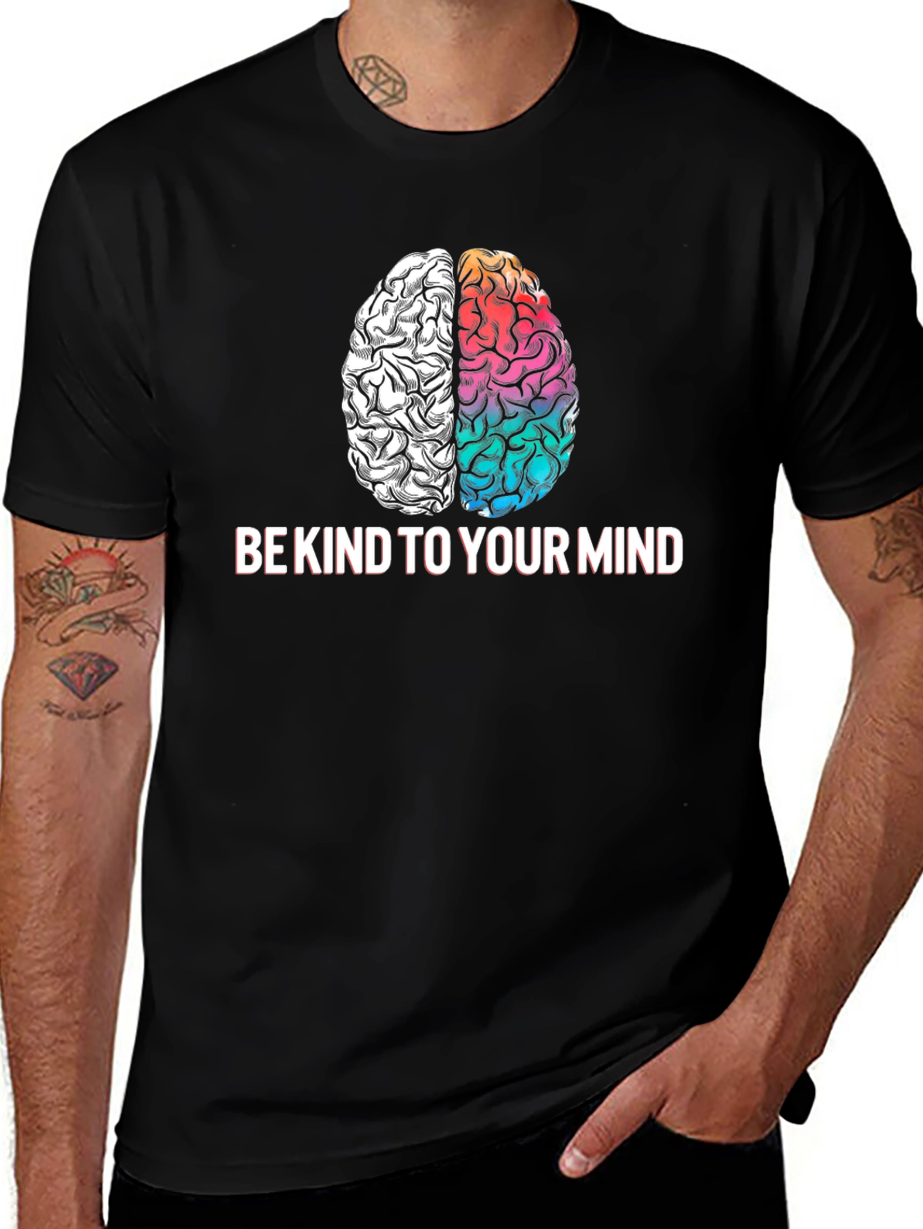 Variant 9 of Be Kind to Your Mind Brain Graphic Tee