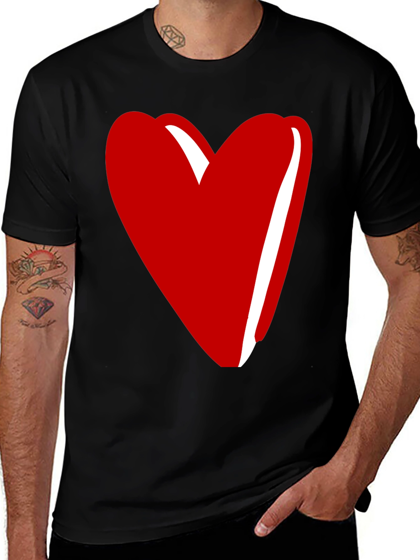 Variant 26 of Heart Graphic Tee - Stylish Unisex Crew Neck T-Shirt