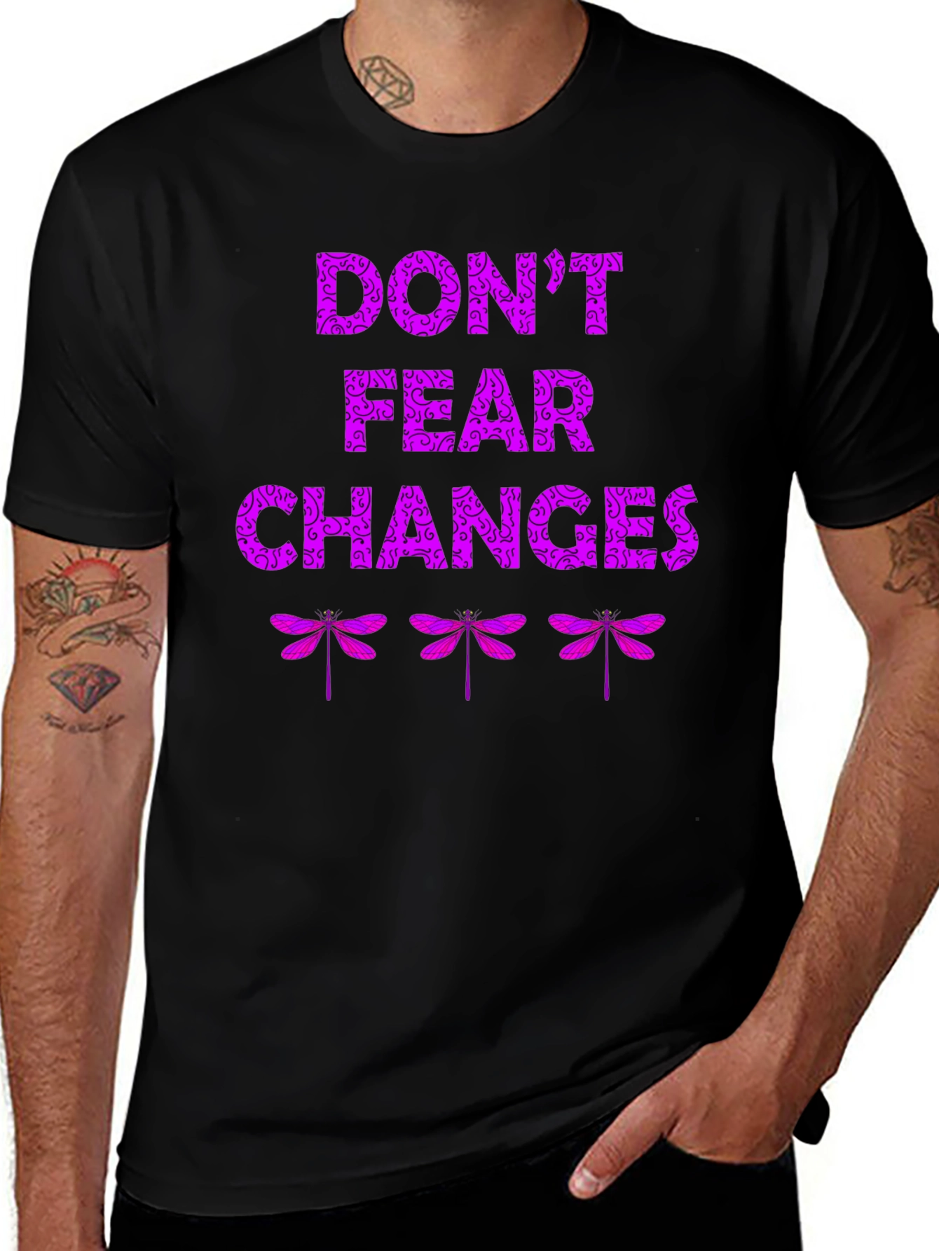 Variant 30 of Don't Fear Changes Dragonfly Graphic Tee