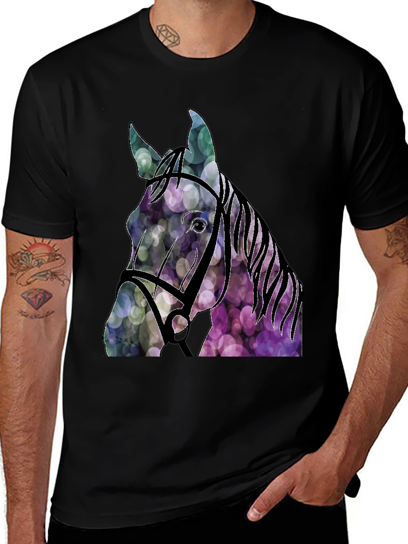 Variant 14 of Abstract Horse Head Graphic Tee