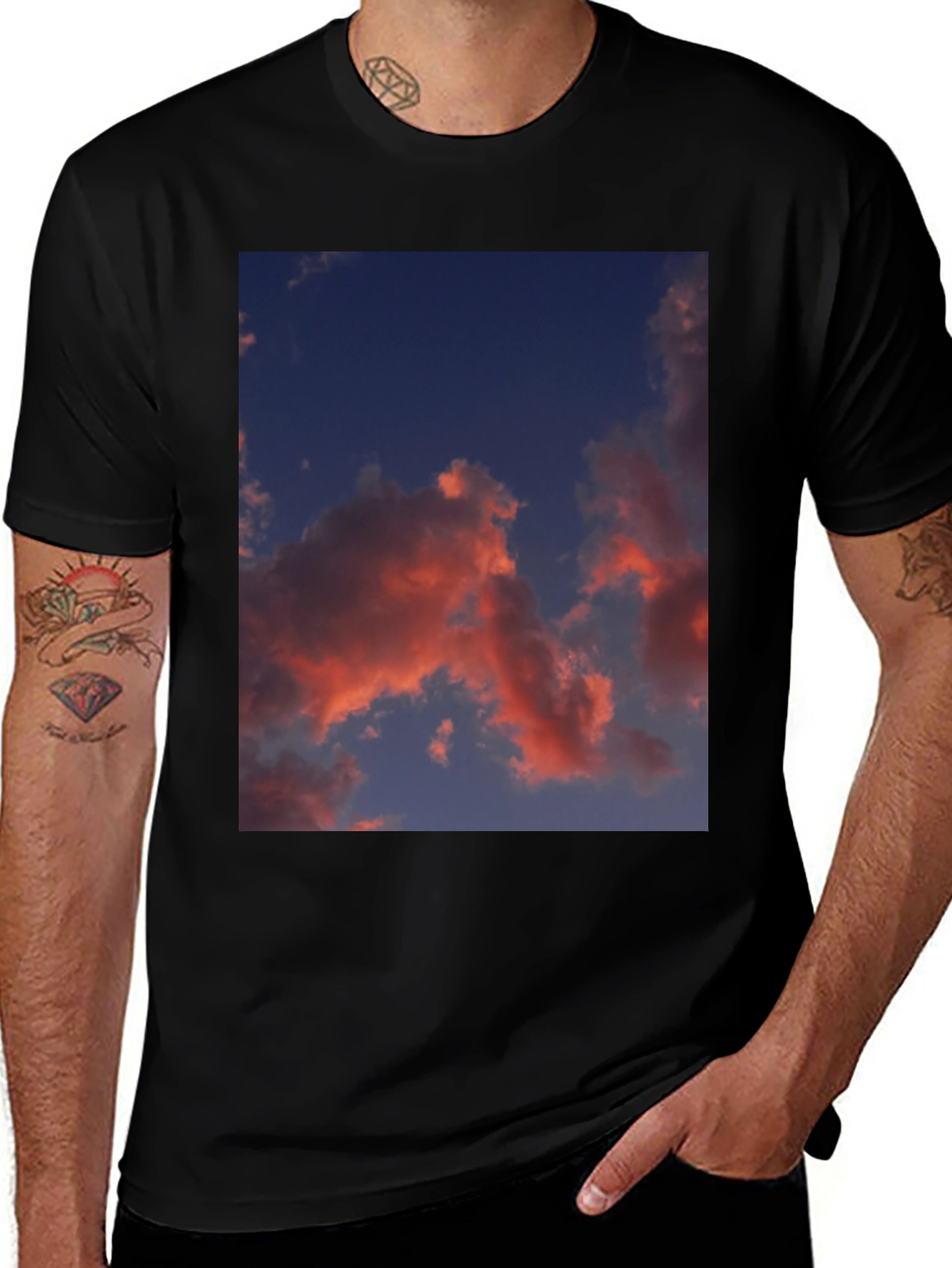 Variant 19 of Sunset Cloud Graphic Tee - Stylish Casual Wear