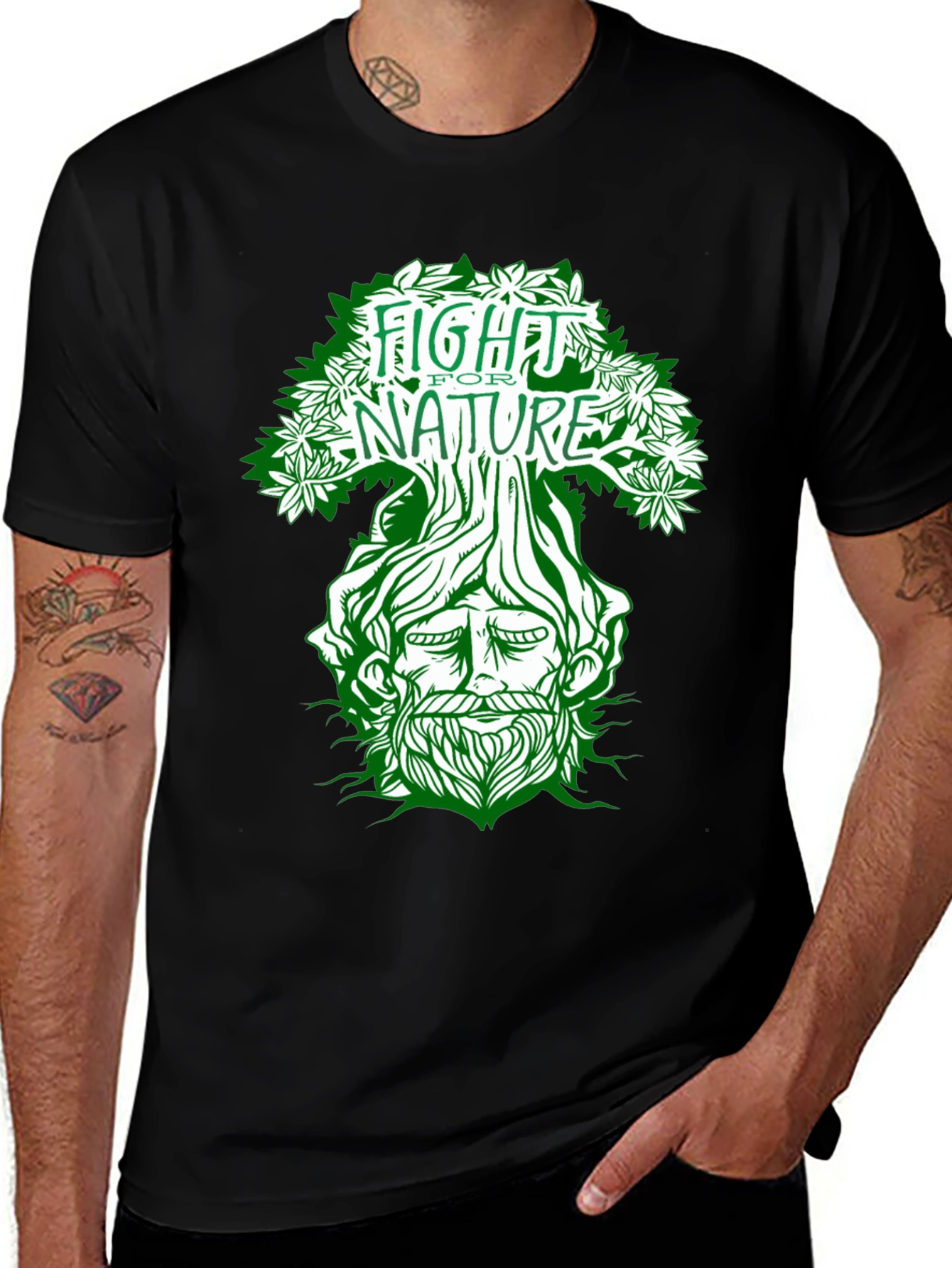 Variant 10 of Fight For Nature T-Shirt - Tree Man Graphic Tee