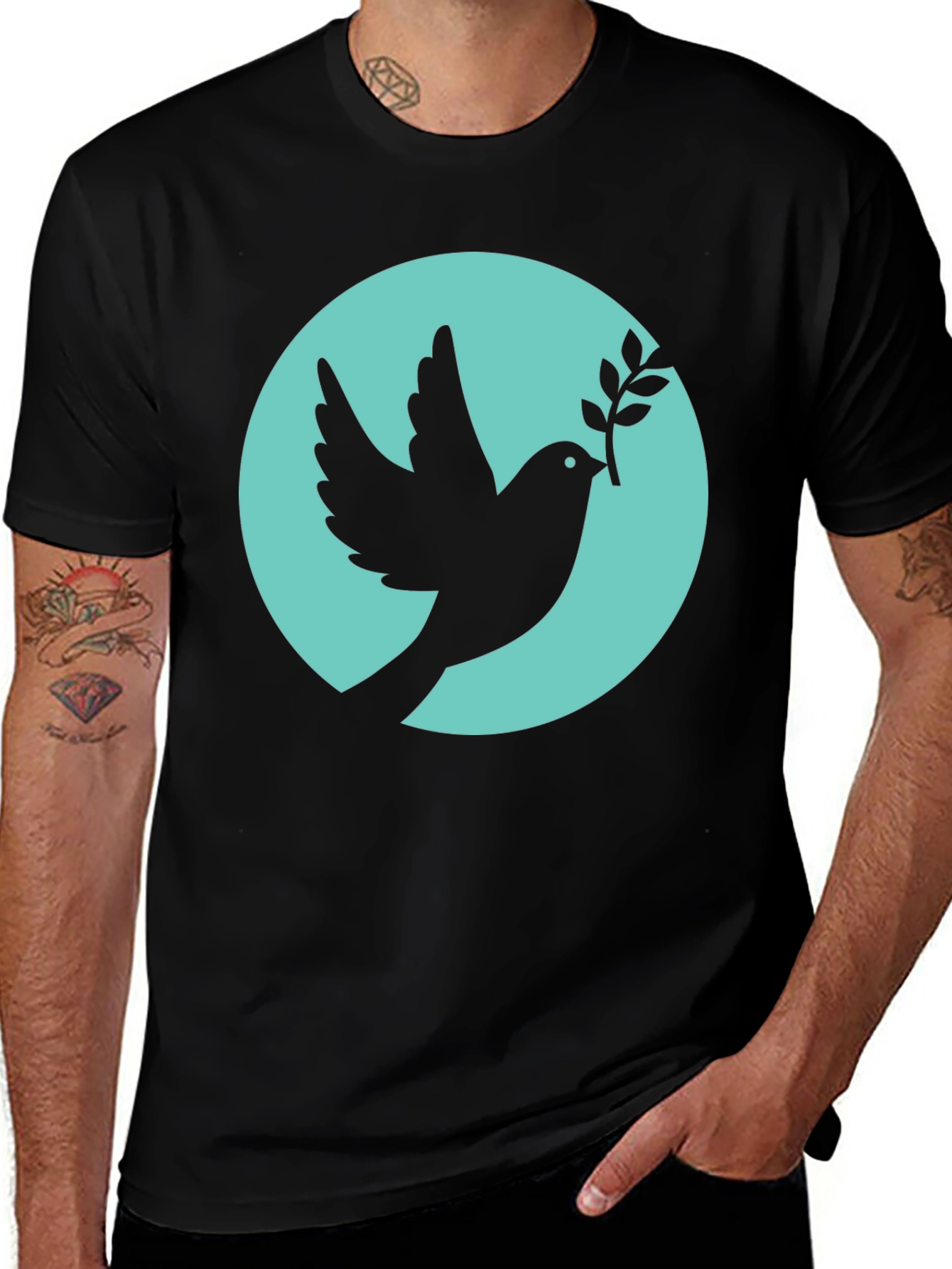 Variant 12 of Peace Dove Black T-Shirt